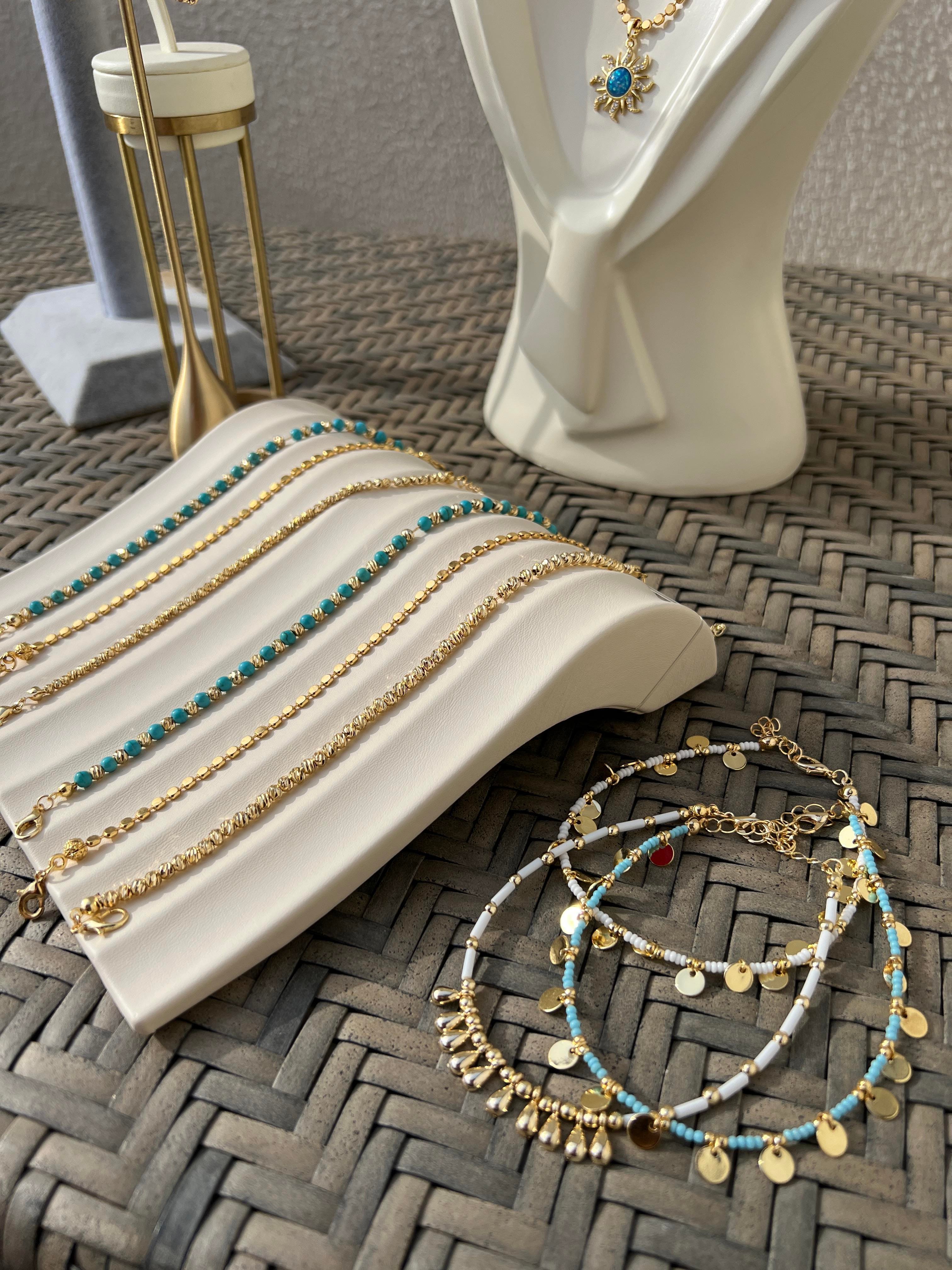 MAVİŞ FİRUZE GOLD DORİKA HALHAL