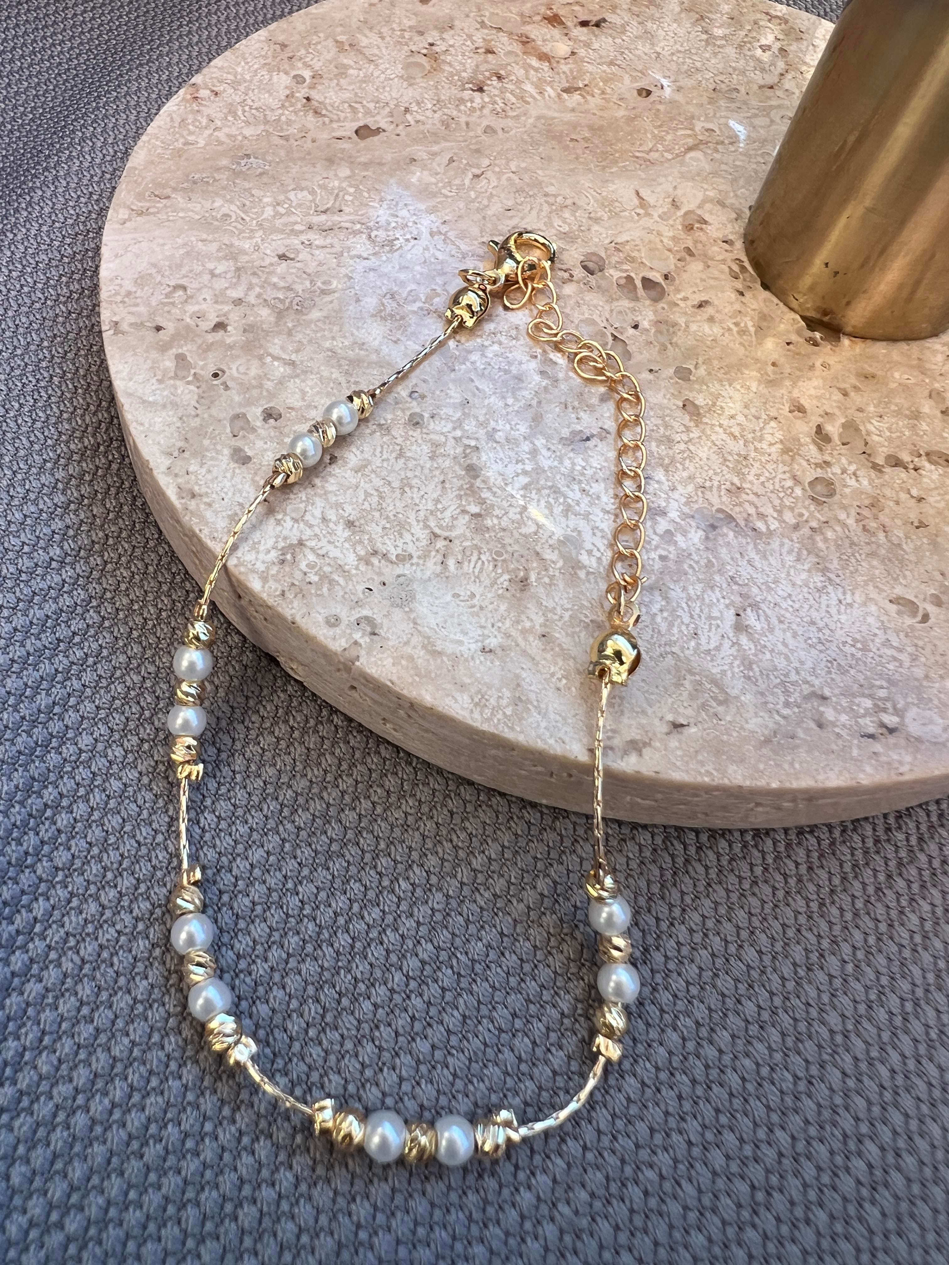 MİNİMAL İNCİ TEL DORİKA BİLEKLİK