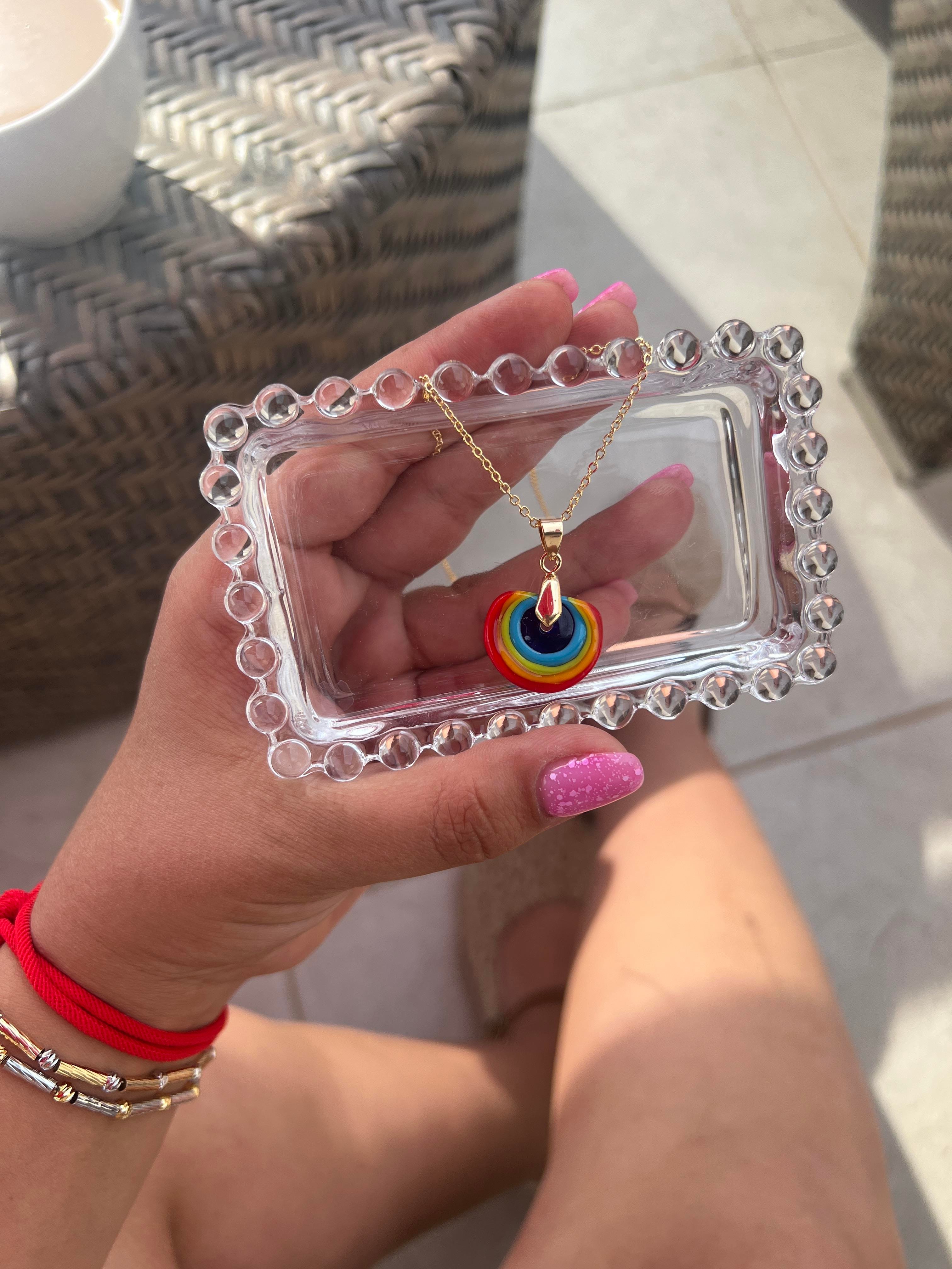 MURANO CAM GÖKKUŞAĞI KOLYE 48 cm