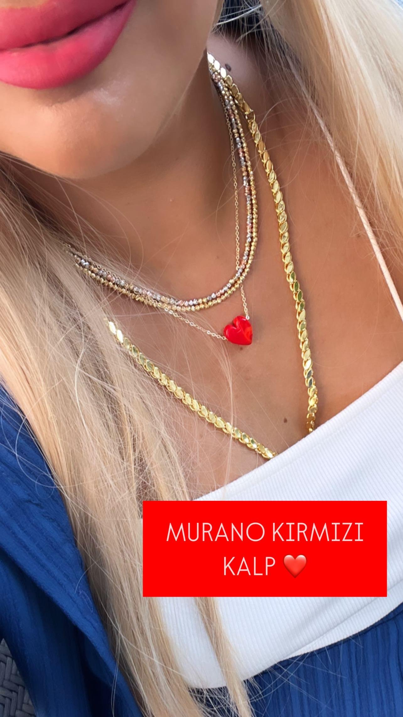 MURANO CAM KALP KOLYE