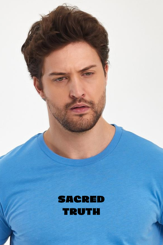 FİHA/2058-ERKEK BASKILI COMPACT SIFIR YAKA TSHIRT - LICHEN BLUE