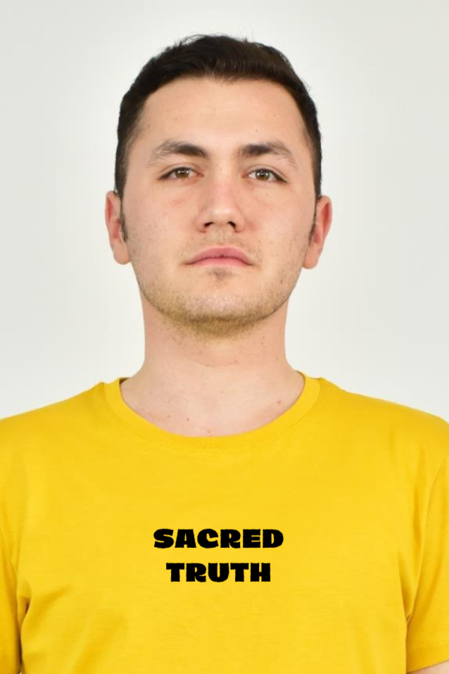 FİHA/2058-ERKEK BASKILI COMPACT SIFIR YAKA TSHIRT - SUN FLOWER