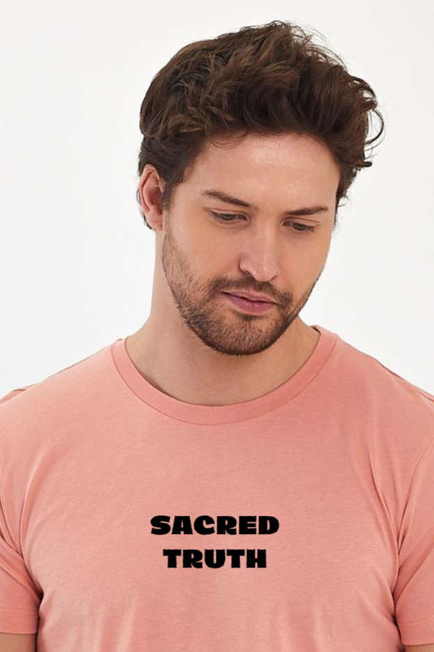 FİHA/2058-ERKEK BASKILI COMPACT SIFIR YAKA TSHIRT - APRICOT