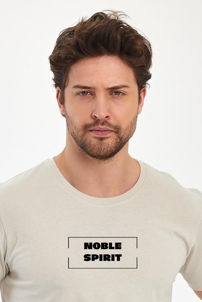 FİHA/2059- ERKEK BASKILI COMPACT SIFIR YAKA TSHIRT - TAŞ