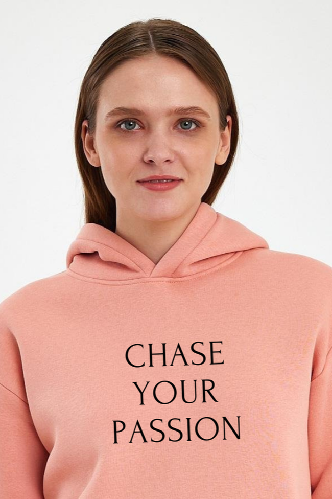 FİHA/2502-UNISEX BASKILI ŞARDONLU KAPŞONLU SWEAT - APRICOT