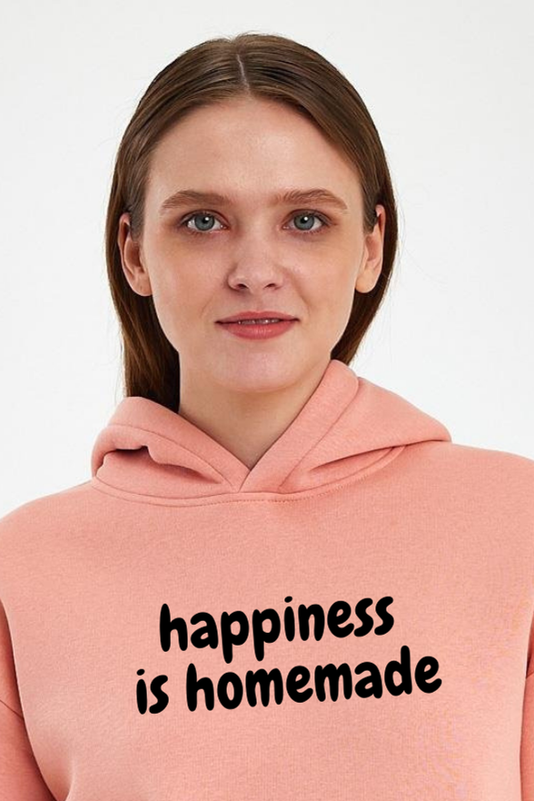FİHA/2505-UNISEX BASKILI ŞARDONLU KAPŞONLU SWEAT - APRICOT