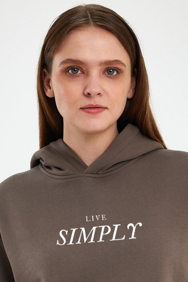 FİHA/2507-UNISEX BASKILI ŞARDONLU SWEAT - KAHVE