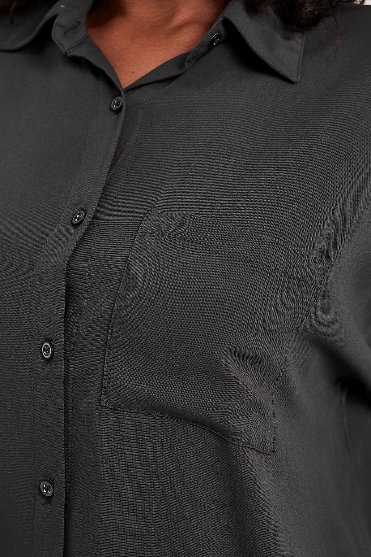 FİHA/3040-KADIN OVERSIZE POPLİN GÖMLEK - ANTRASİT