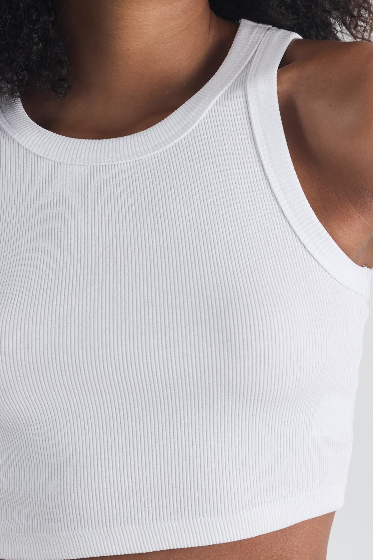 FİHA/3049-KADIN KAŞKORSE BİYELİ CROP - BEYAZ