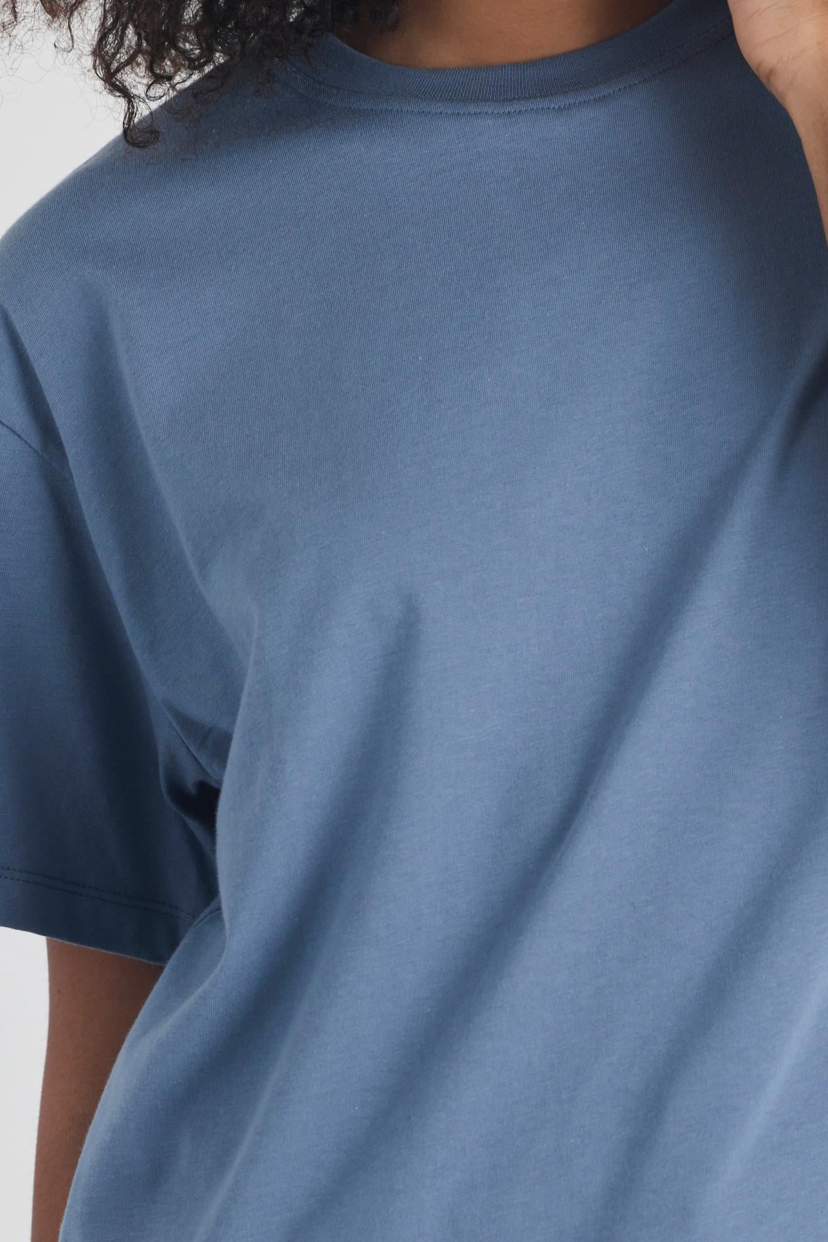 FİHA/3095-KADIN OVERSIZE T-SHIRT - TURKUAZ