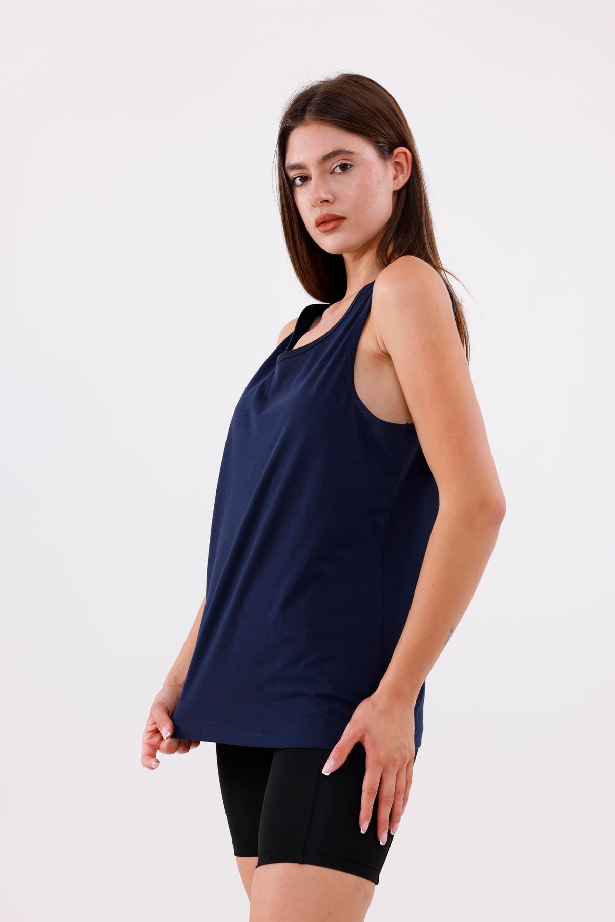 FİHA/3096-UNISEX SIFIR KOL ATLET - LACİVERT