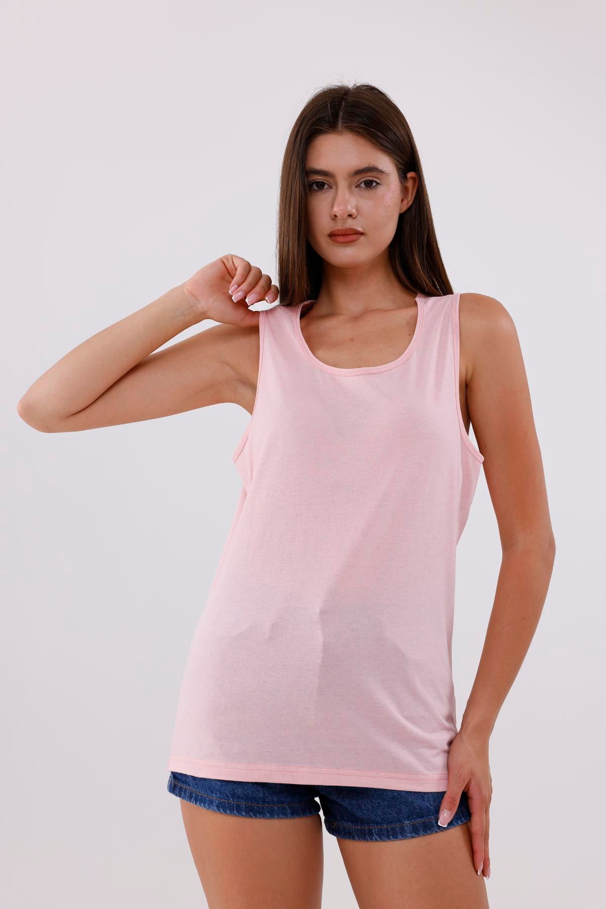 FİHA/3096-UNISEX SIFIR KOL ATLET - PEMBE