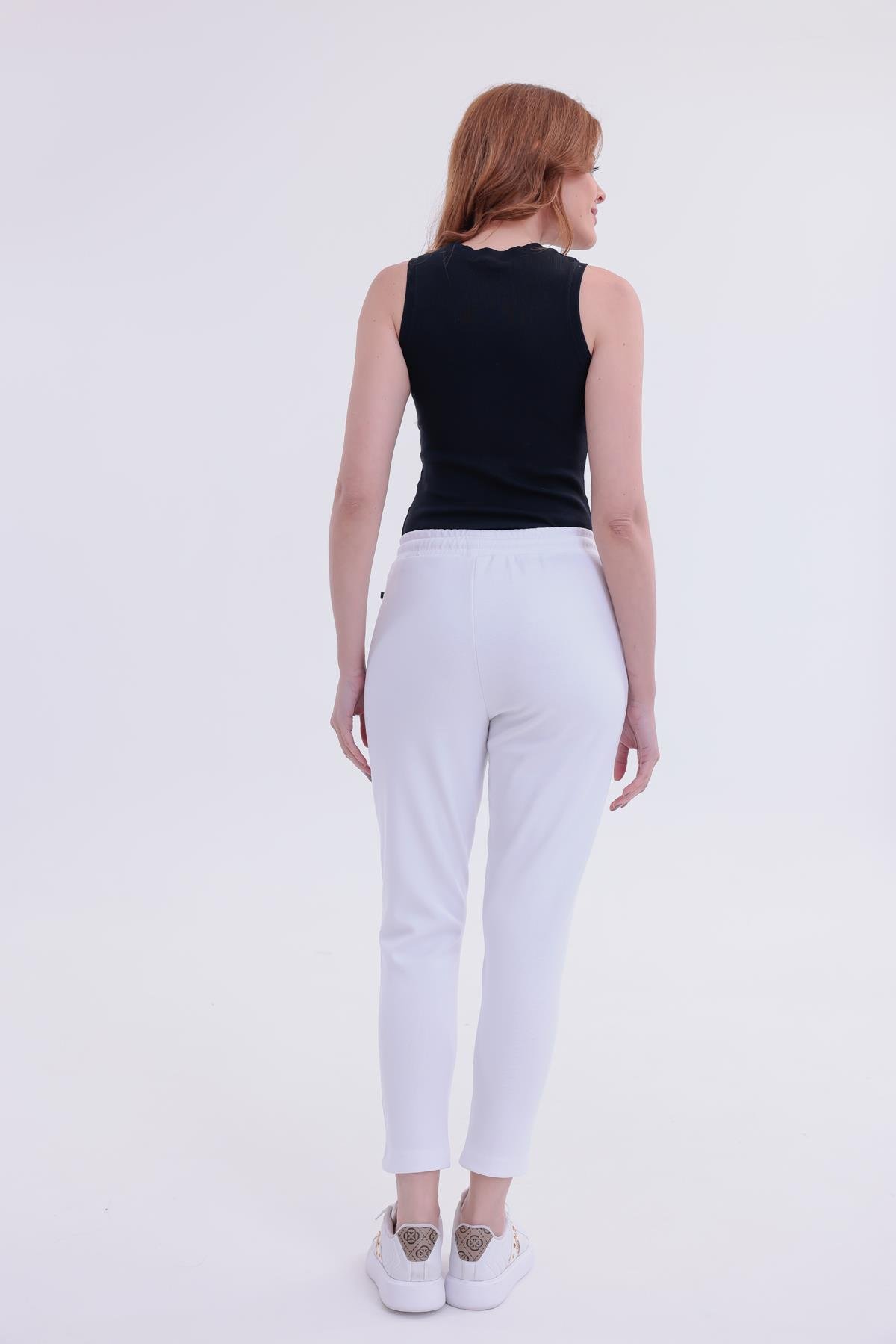FİHA/4043-KADIN JOGGER PANTOLON - BEYAZ