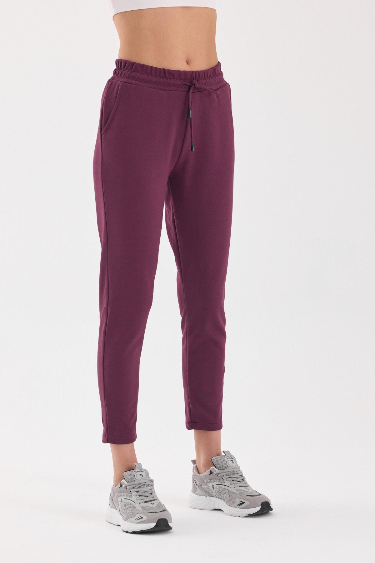 FİHA/4043-KADIN JOGGER PANTOLON - MAUVE WINE