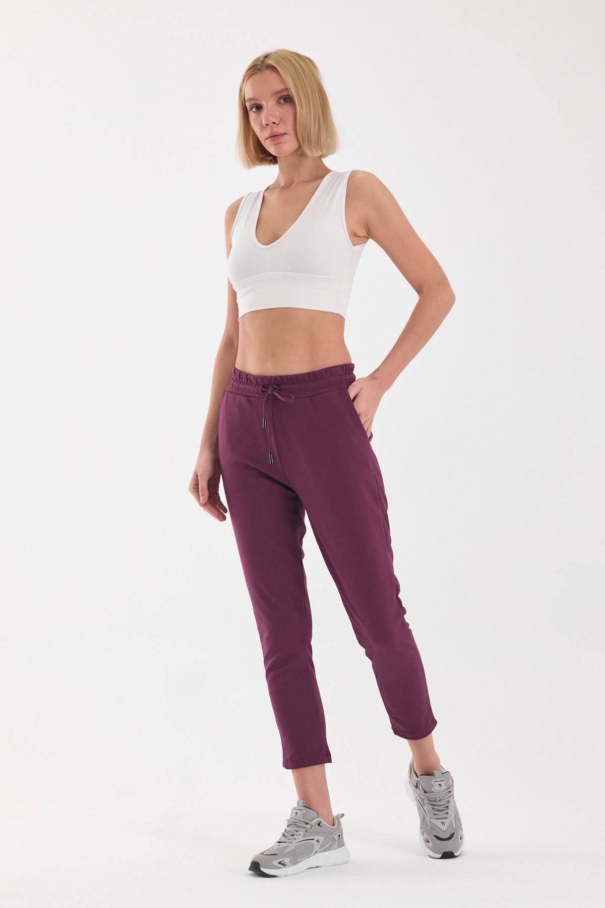 FİHA/4043-KADIN JOGGER PANTOLON - MAUVE WINE