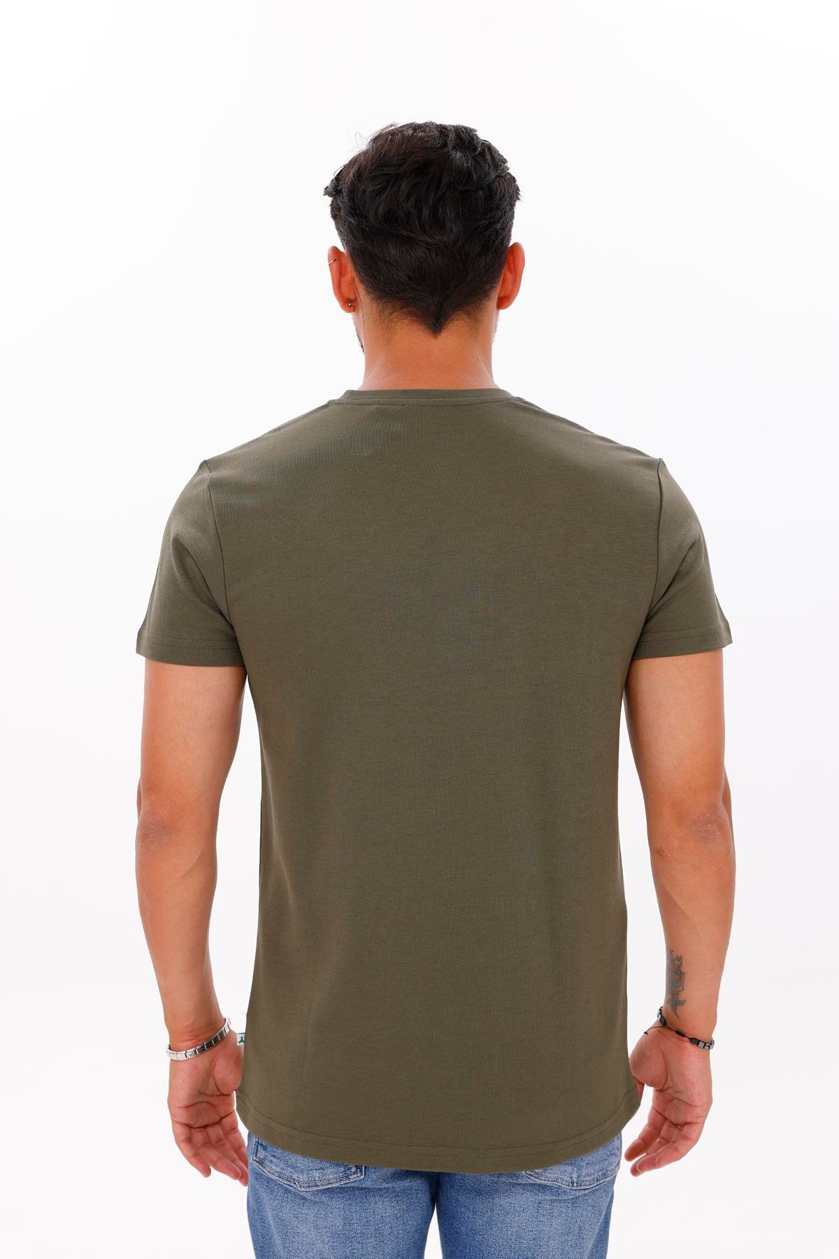 FİHA/7036-ERKEK DOUBLEFACE TSHIRT - HAKİ