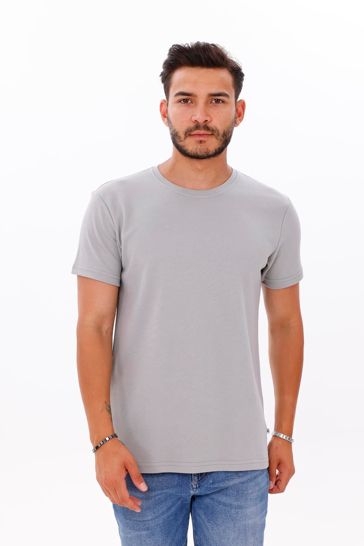 FİHA/7036-ERKEK DOUBLEFACE TSHIRT - ULTIMATE GRAY
