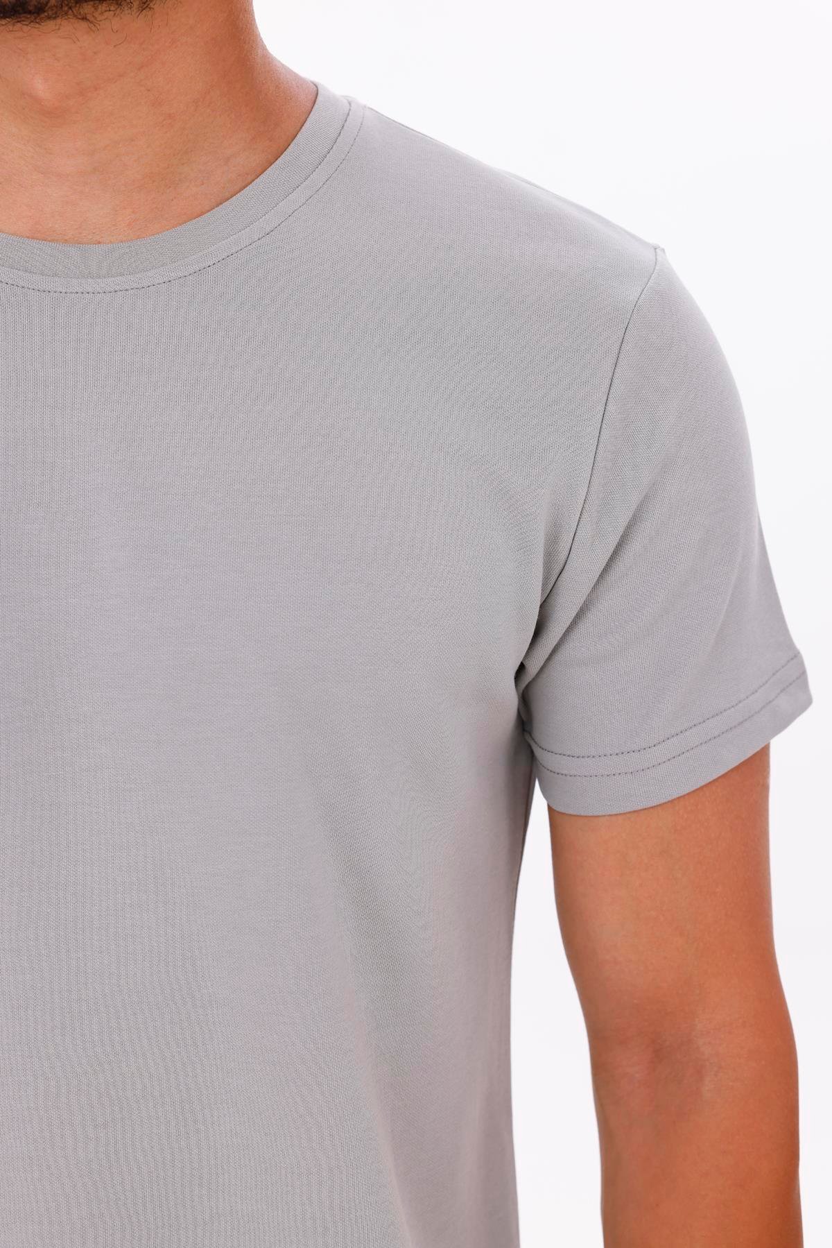 FİHA/7036-ERKEK DOUBLEFACE TSHIRT - ULTIMATE GRAY