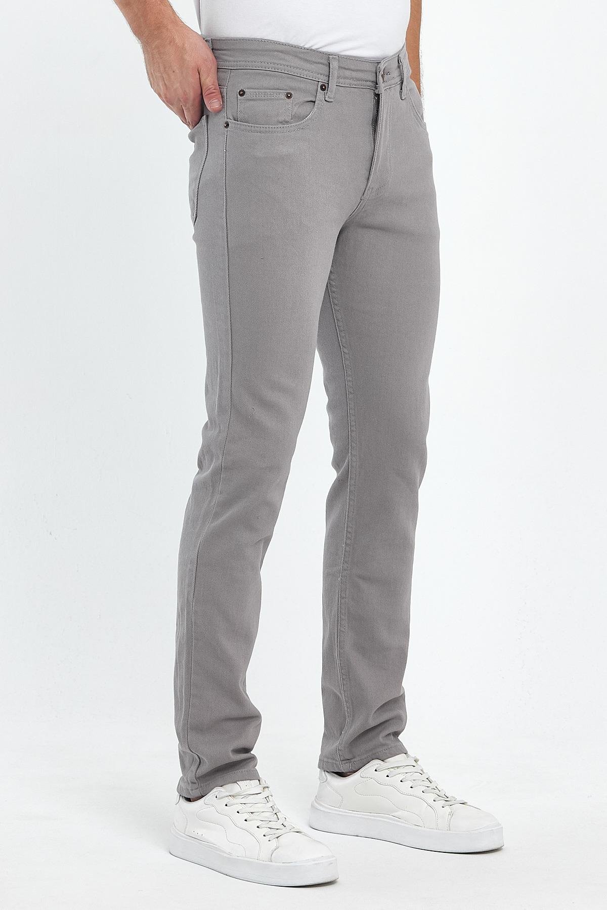 FİHA/8081-ERKEK SLİM FİT GABARDİN PANTOLON - TAŞ