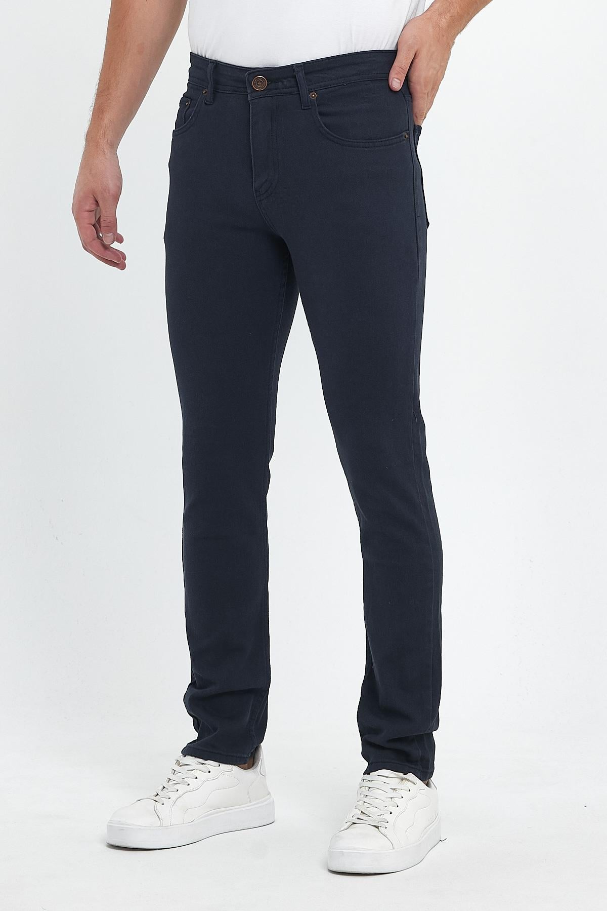 FİHA/8081-ERKEK SLİM FİT GABARDİN PANTOLON - LACİVERT