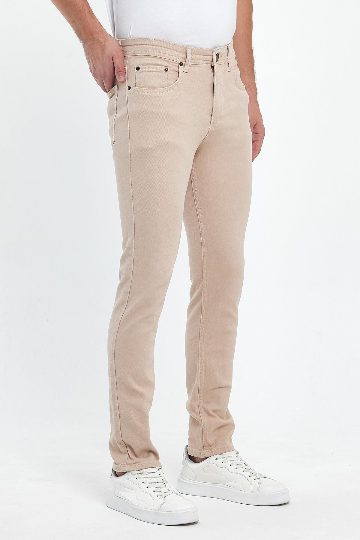 FİHA/8081-ERKEK SLİM FİT GABARDİN PANTOLON - BEJ