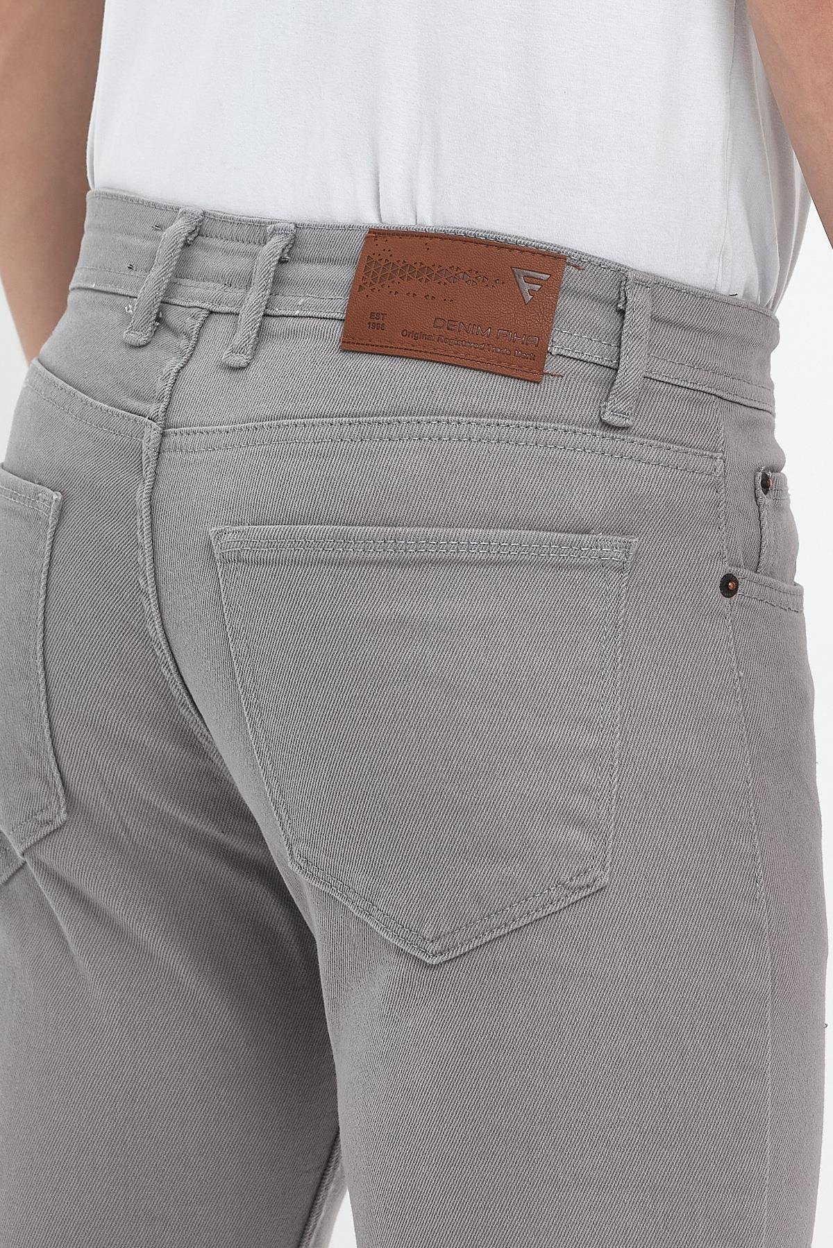 FİHA/8081-ERKEK SLİM FİT GABARDİN PANTOLON - TAŞ