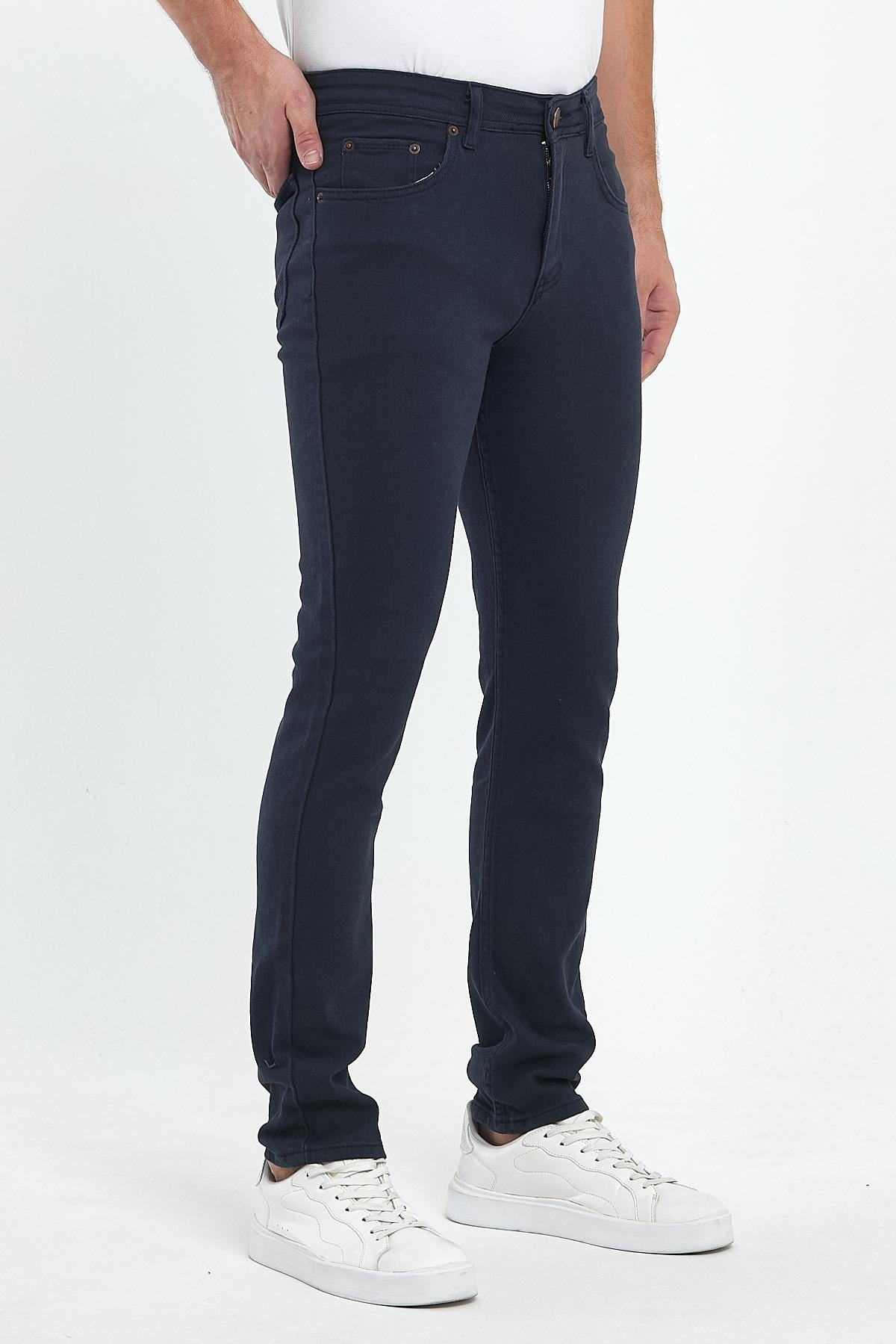 FİHA/8081-ERKEK SLİM FİT GABARDİN PANTOLON - LACİVERT