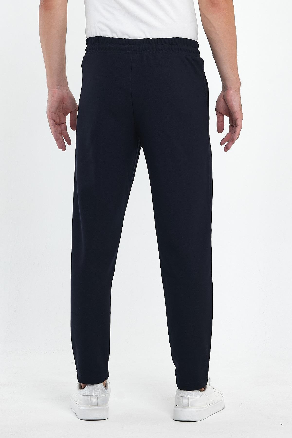 FİHA/8813-ERKEK ŞARDONLU POLYESTER PİKE CEP FERM.EŞOFMAN ALTI - LACİVERT