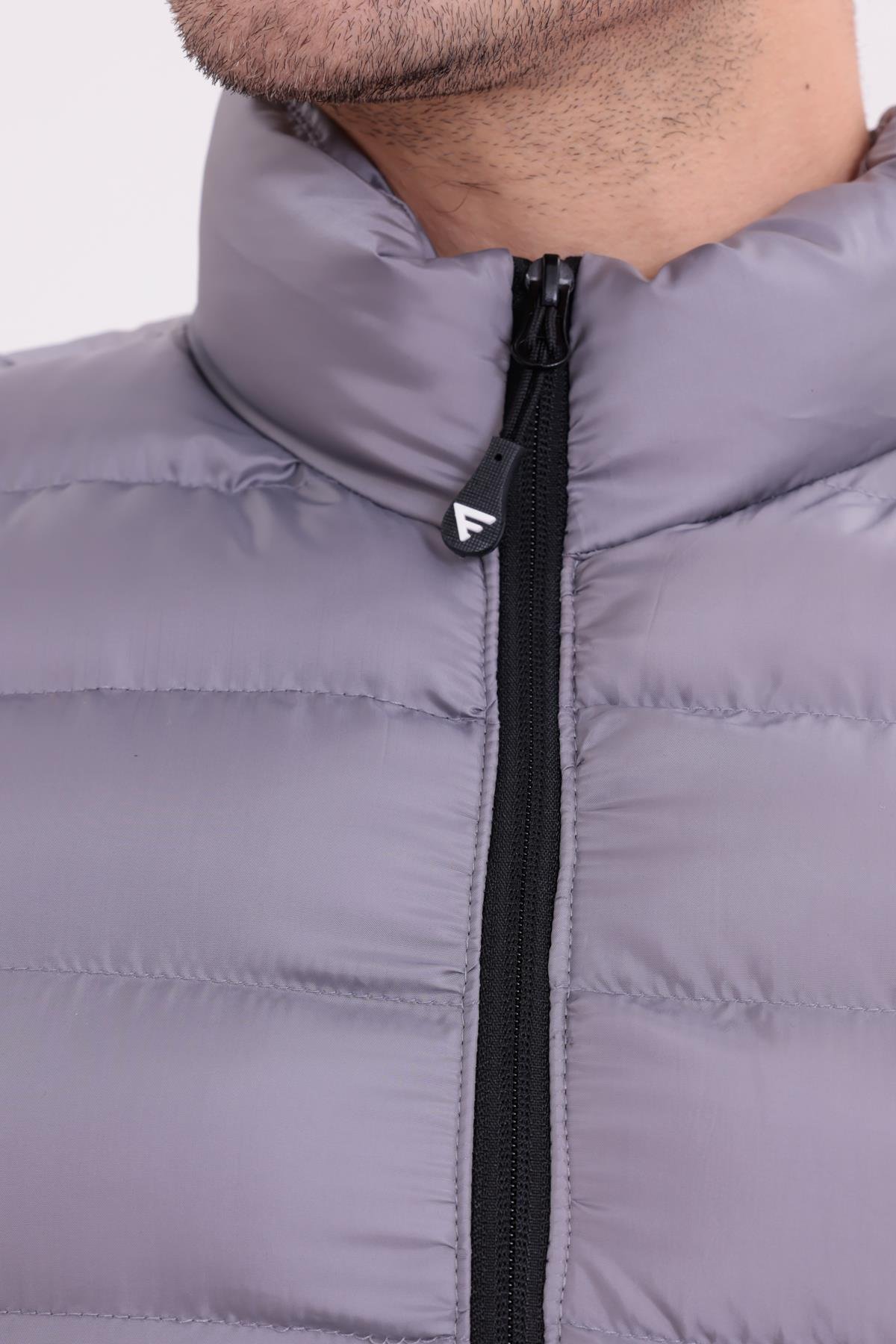 FİHA/9026-ERKEK ŞİŞME MONT - AÇIK GRİ
