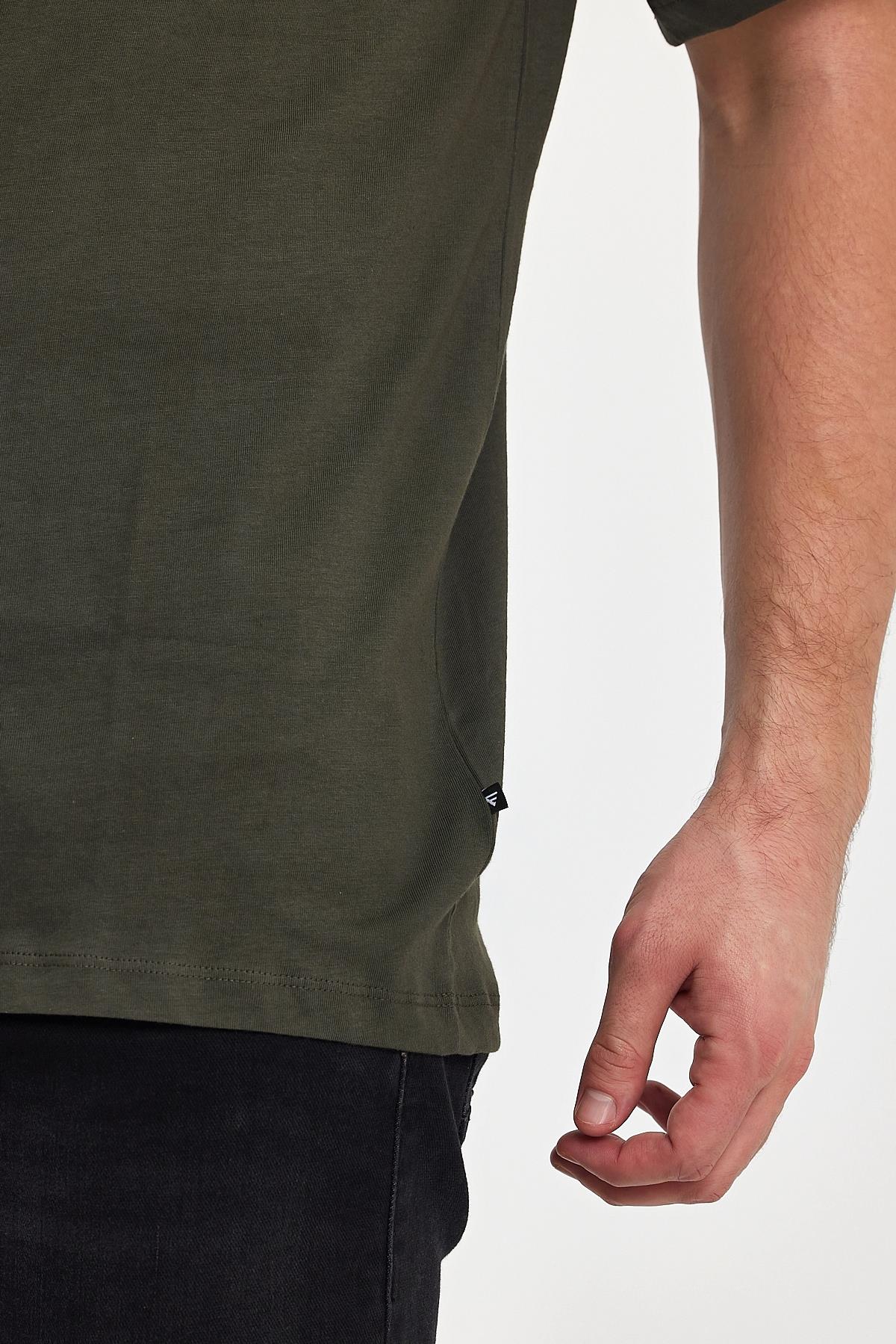 FİHA/9030-ERKEK COMPACT PENYE OVERSIZE T-SHIRT - HAKİ