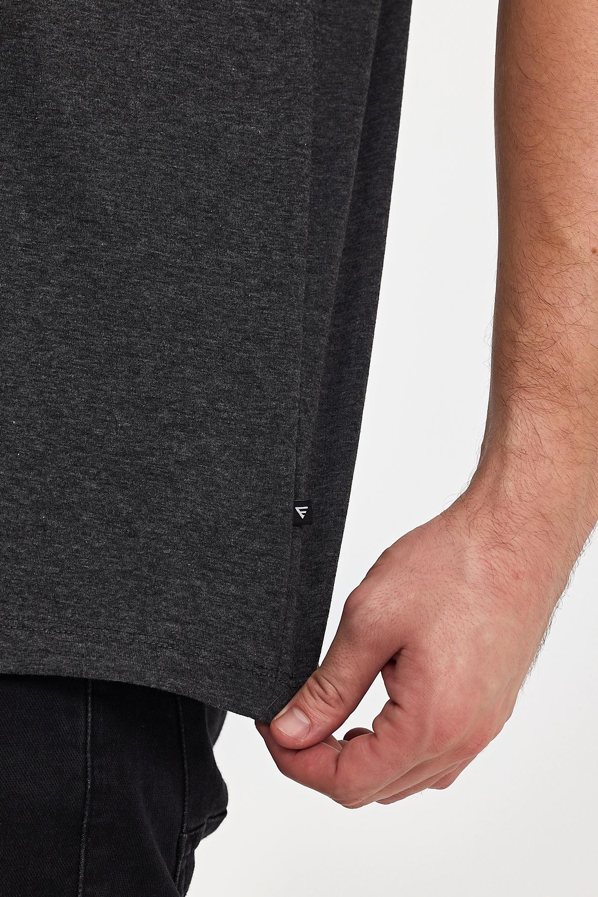 FİHA/9030-ERKEK COMPACT PENYE OVERSIZE T-SHIRT - ANTRASİT