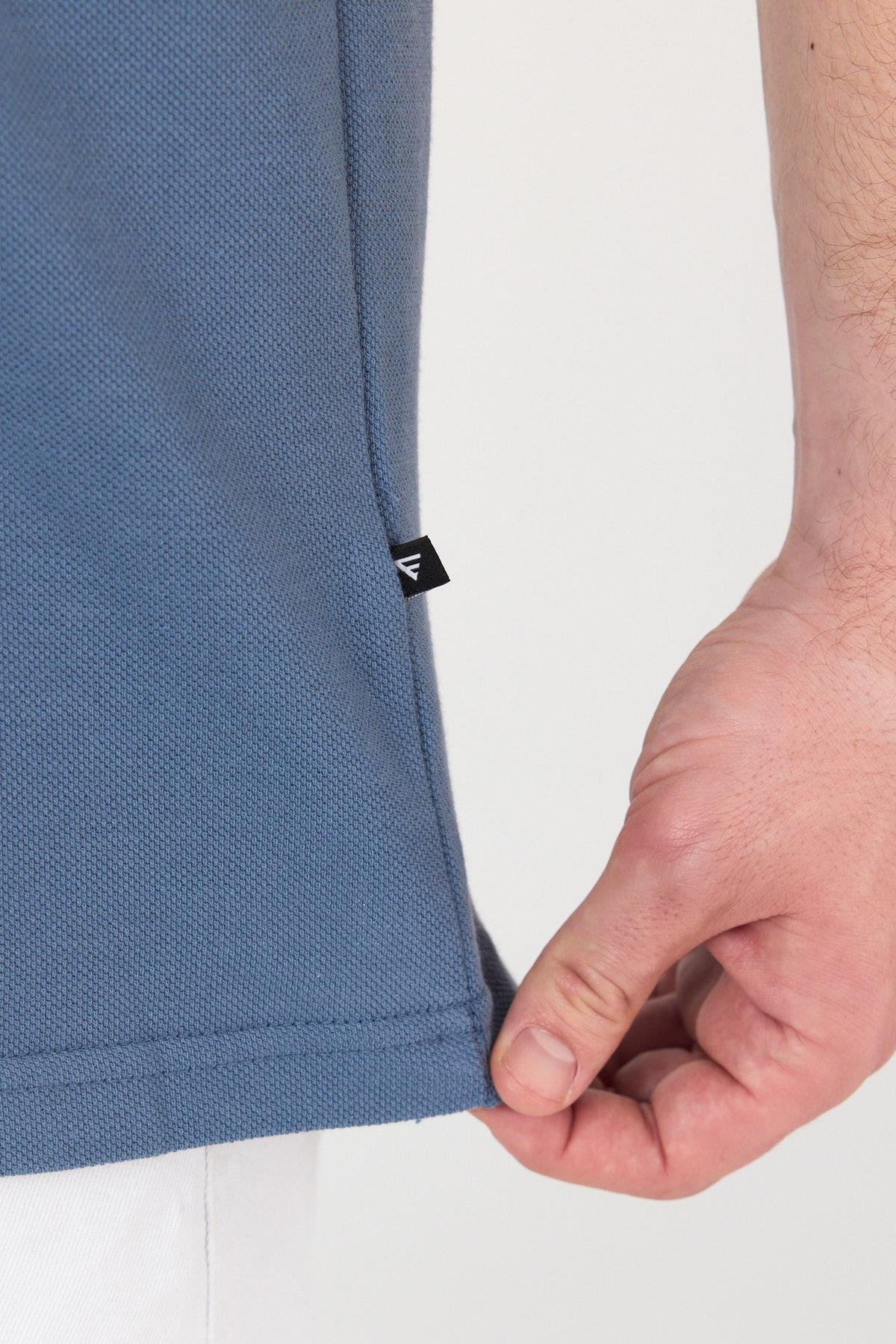FİHA/9031-ERKEK COMPACT PENYE POLO YAKA T-SHIRT - TURKUAZ