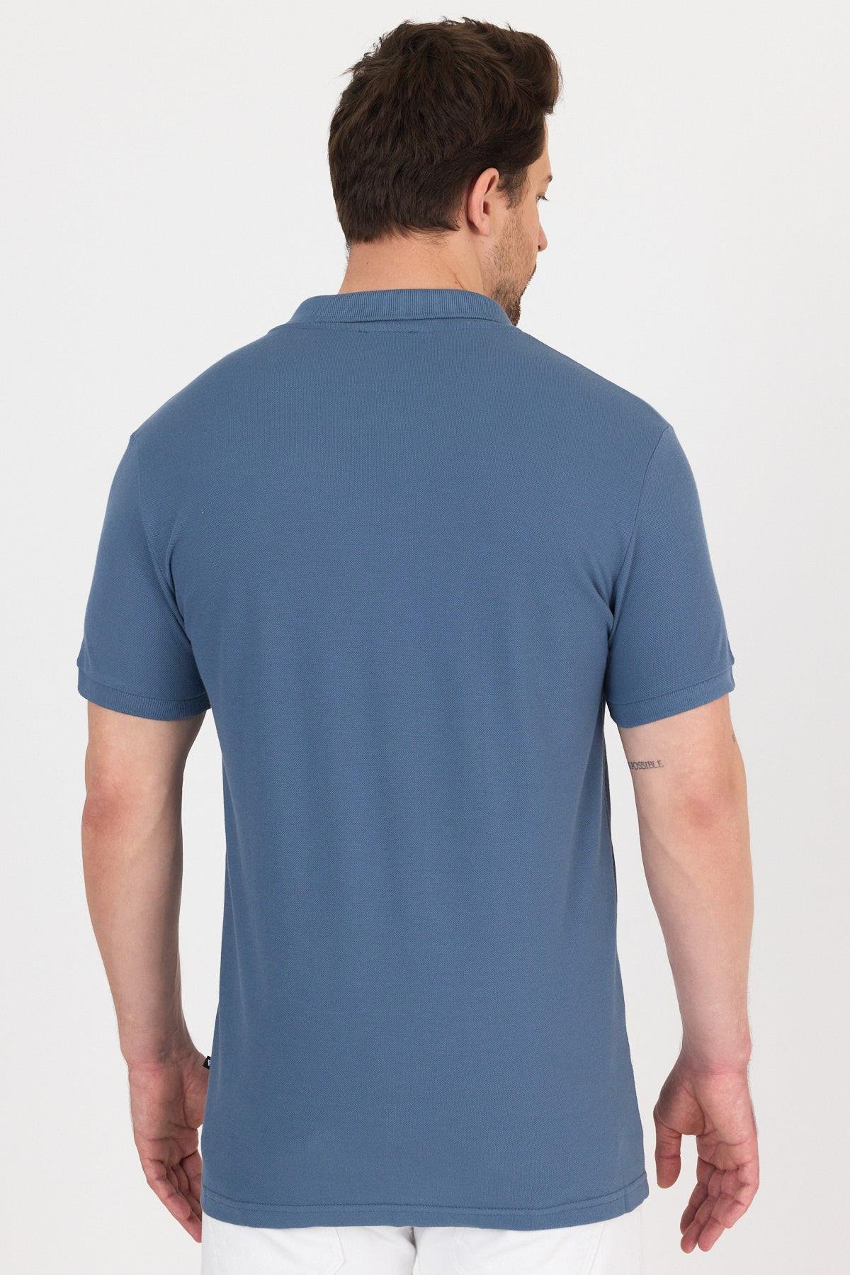 FİHA/9031-ERKEK COMPACT PENYE POLO YAKA T-SHIRT - TURKUAZ