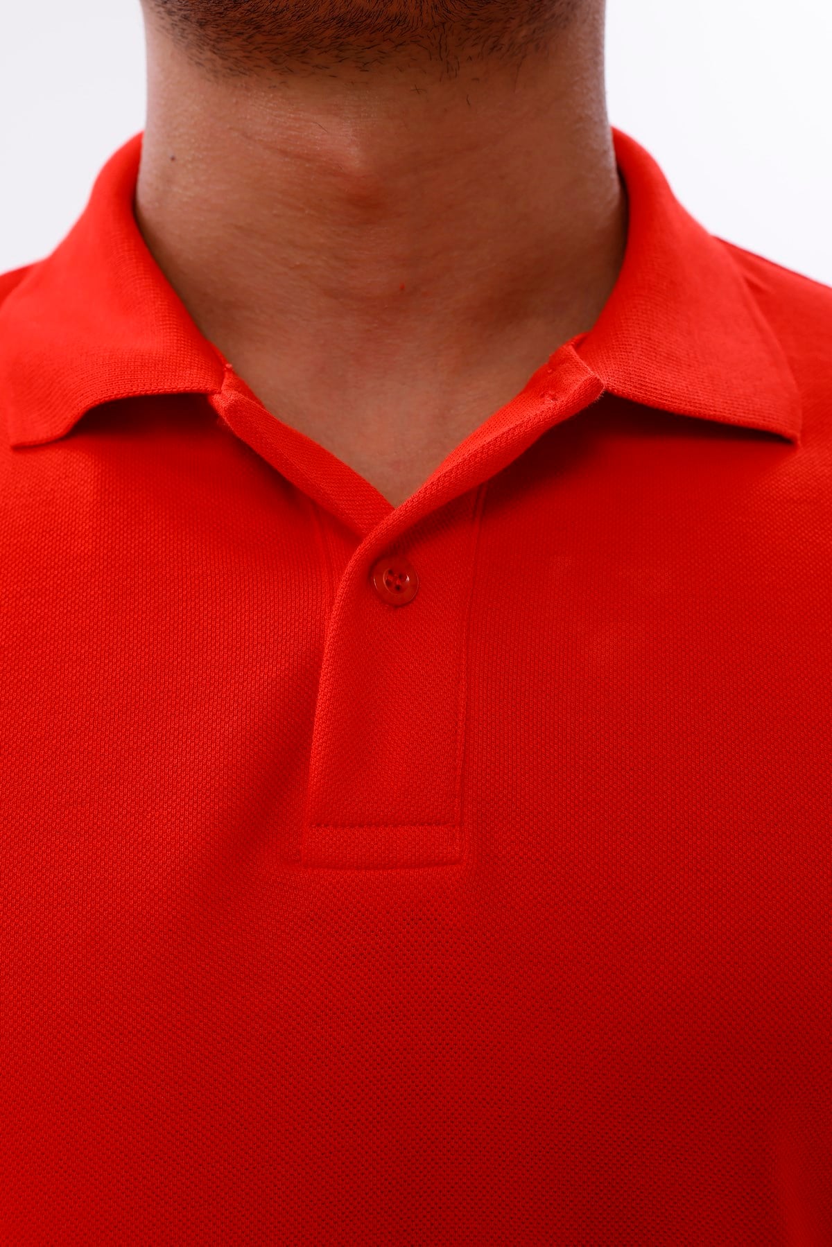 FİHA/9031-ERKEK COMPACT PENYE POLO YAKA T-SHIRT - KIRMIZI