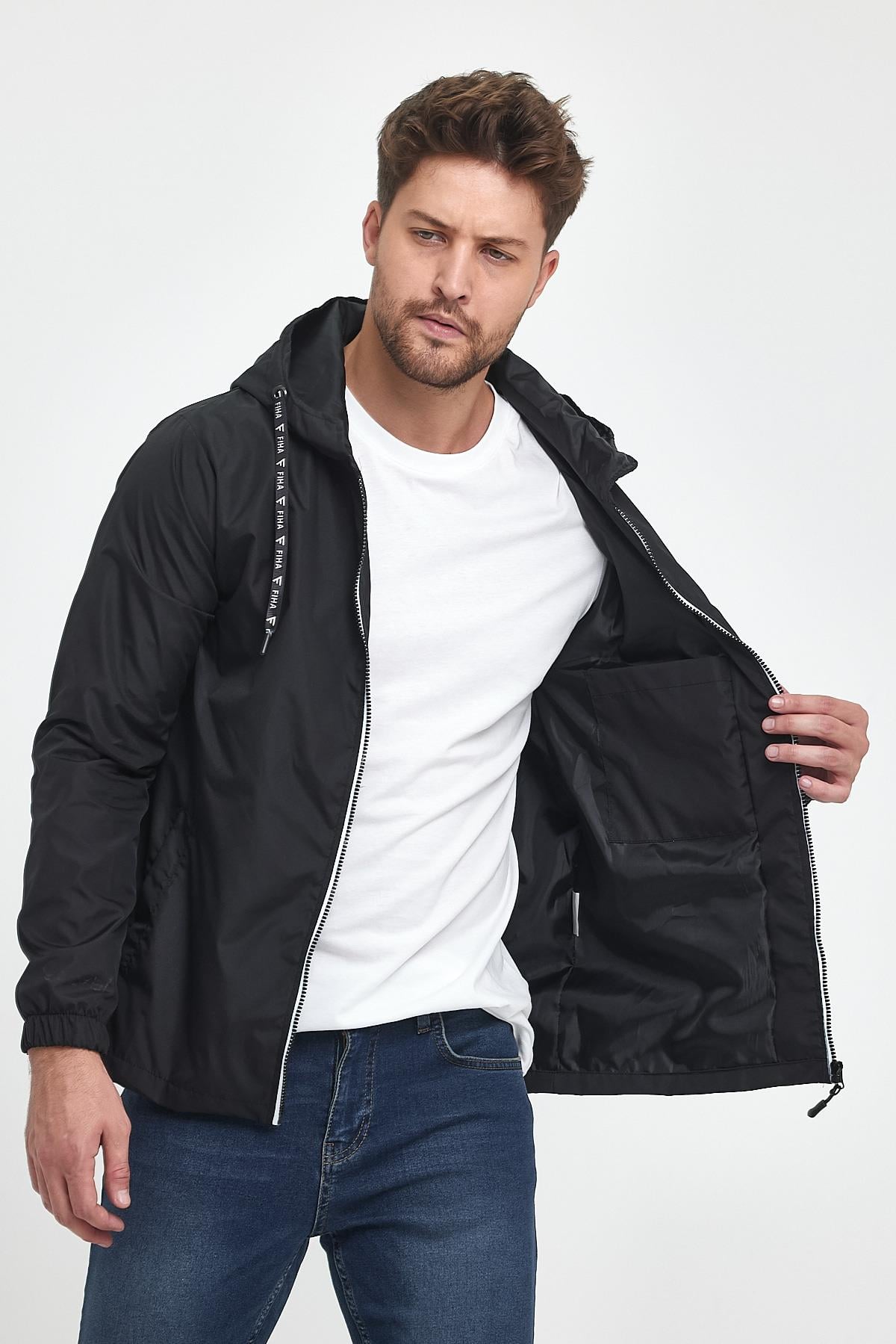 FİHA/9087-ERKEK YAĞMURLUK - SİYAH