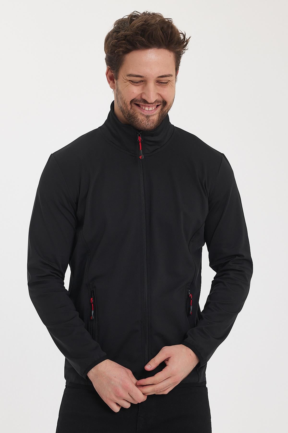 FİHA/9092-ERKEK DALGIÇ KUMAŞ SWEAT - SİYAH