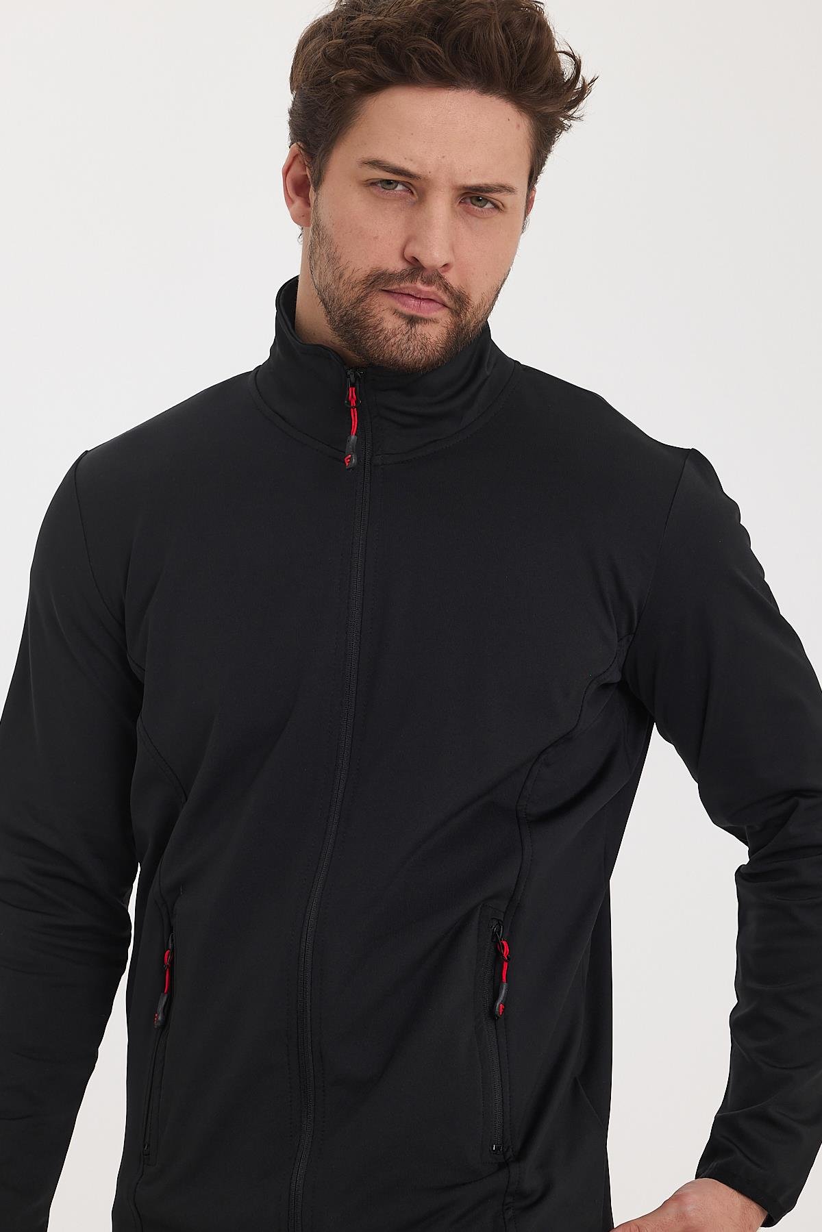 FİHA/9092-ERKEK DALGIÇ KUMAŞ SWEAT - SİYAH