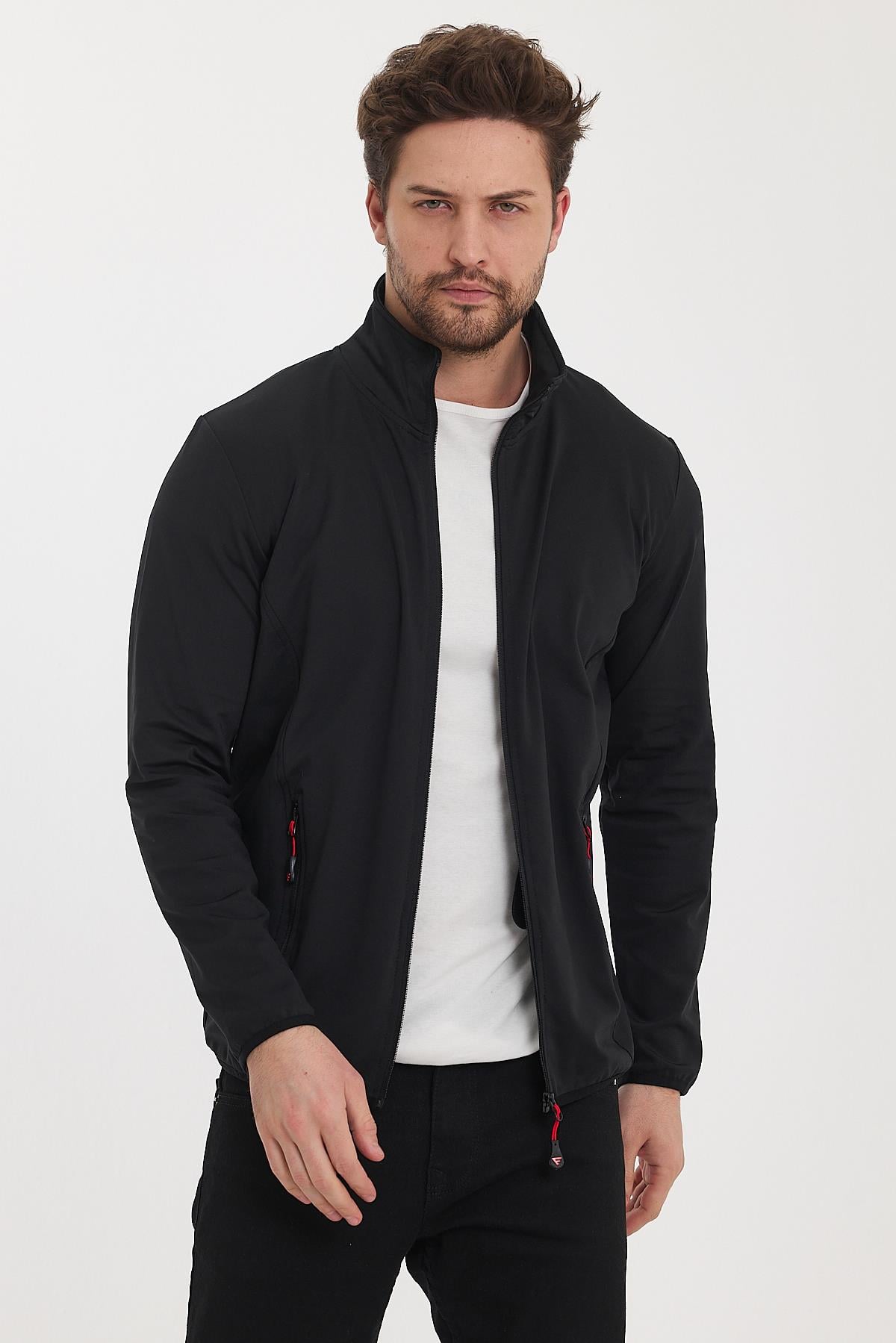 FİHA/9092-ERKEK DALGIÇ KUMAŞ SWEAT - SİYAH