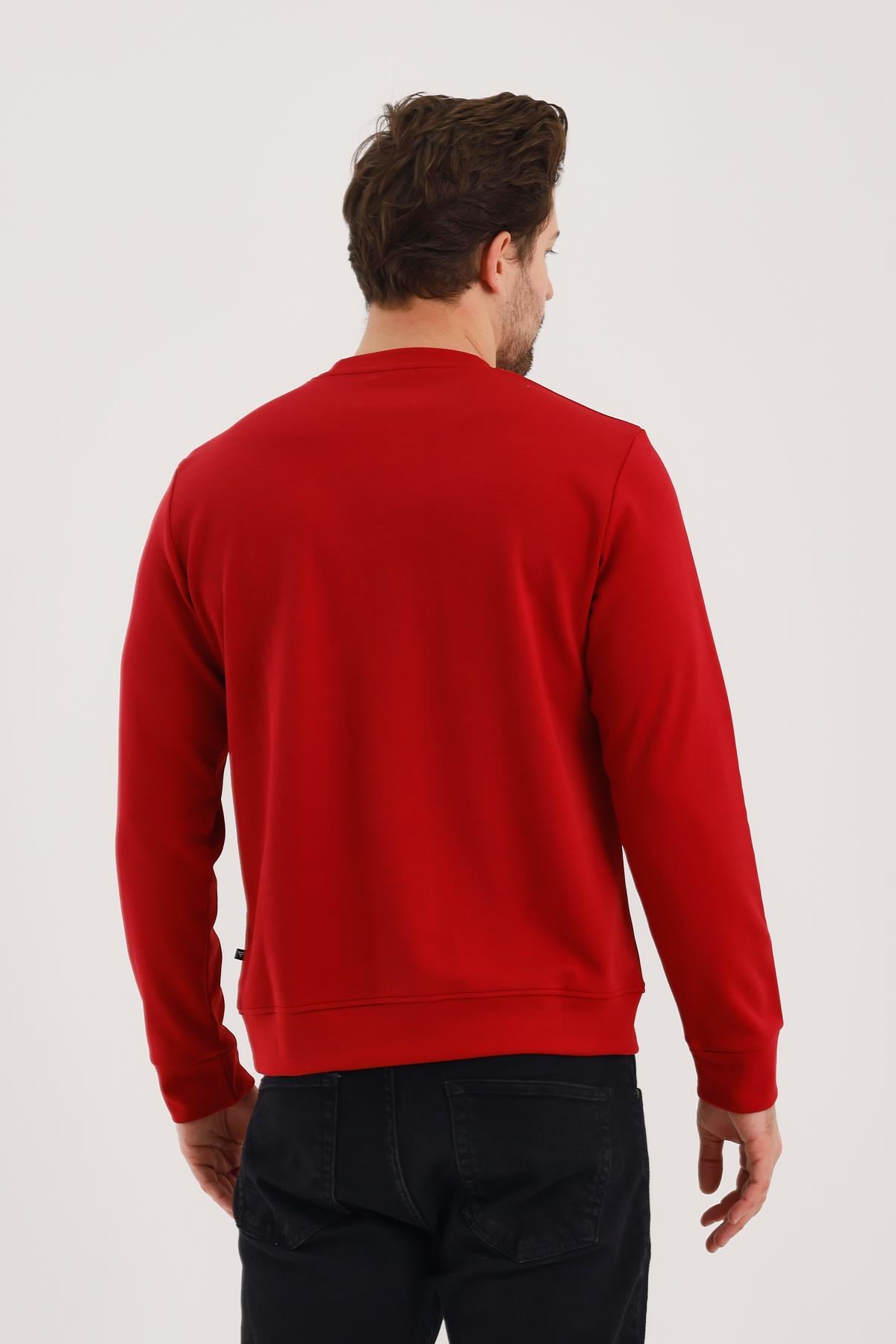 FİHA/9107-UNISEX SIFIR YAKA SWEAT - TANGO RED