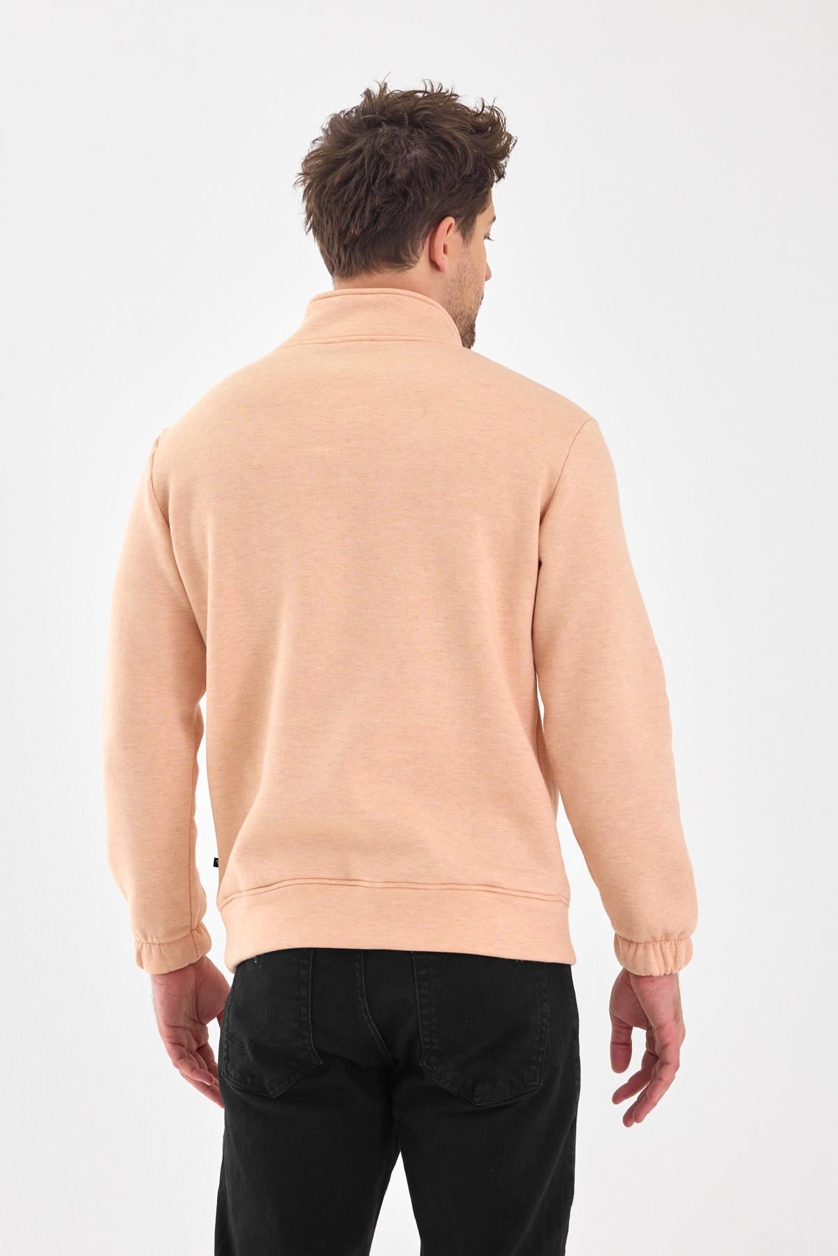 FİHA/9116-ERKEK DİK YAKA YARIM FERMUARLI SWEAT - SOMON