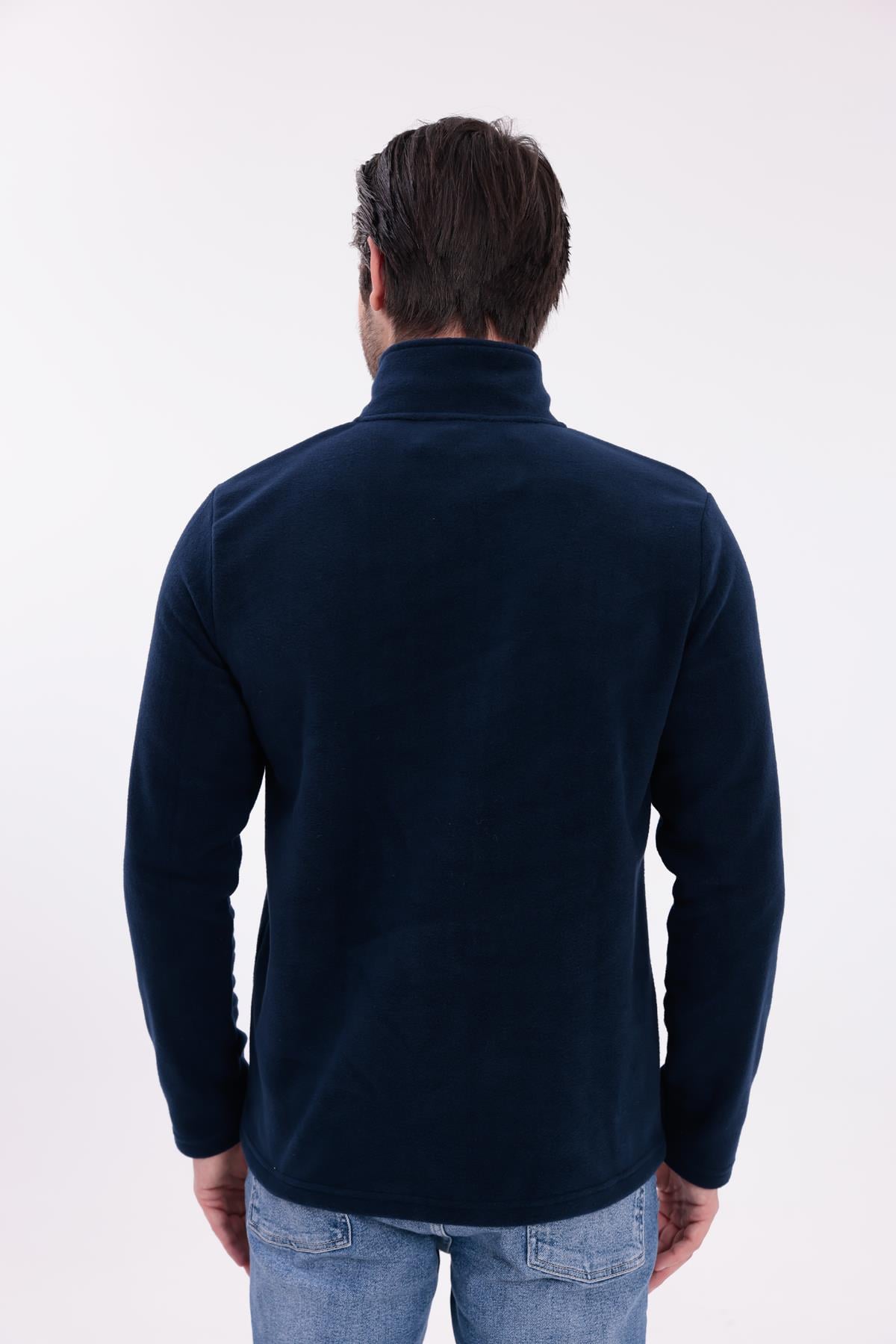 FİHA/9125-ERKEK YARIM FERMUARLI DİK YAKA POLAR SWEAT - LACİVERT