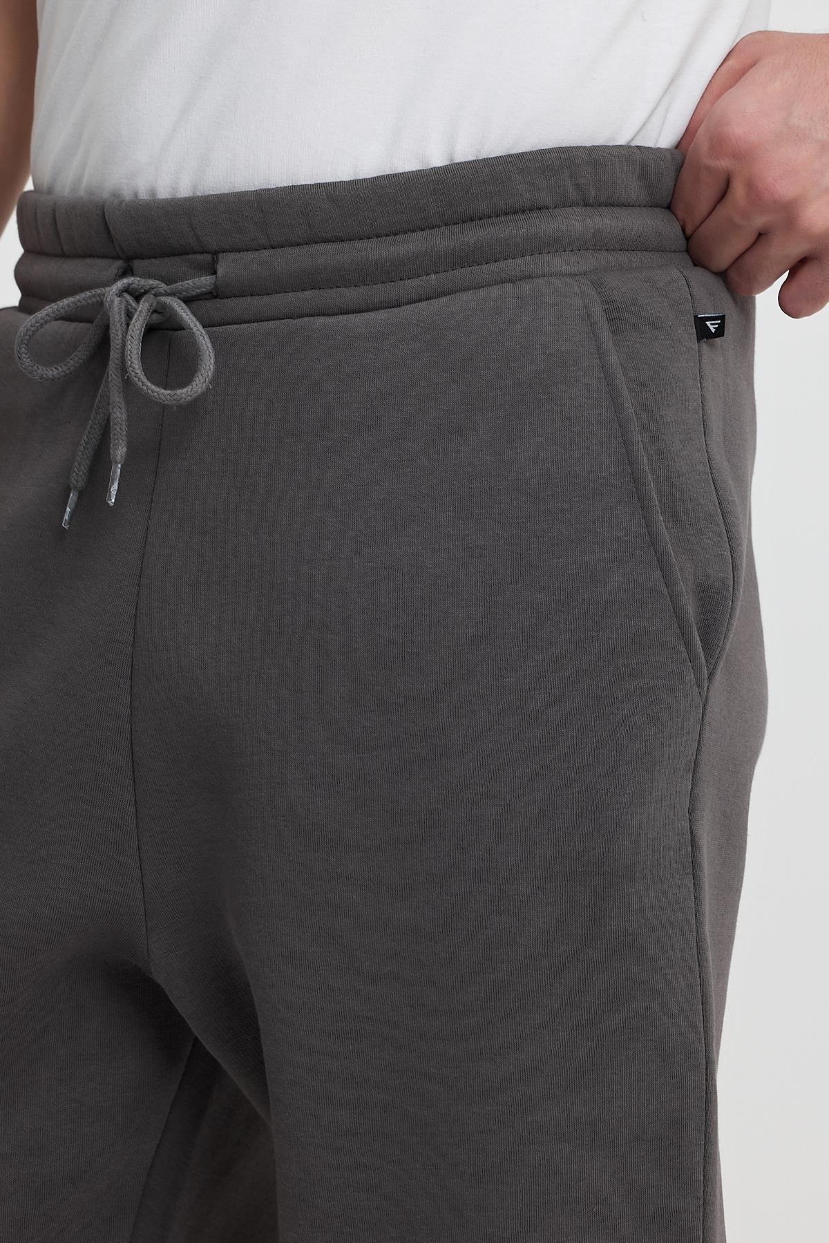 FİHA/9519-3 İPLİK ŞARDONLU OVERSİZE EŞOFMAN ALT - DARK GULL GREY