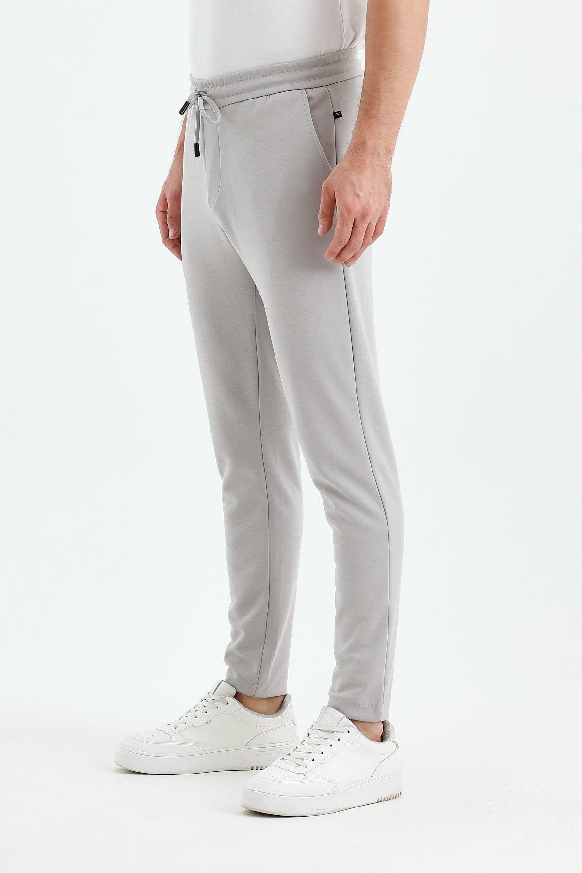 FİHA/9535-ERKEK DÜZ PAÇA JOGGER PANTOLON - GRİ