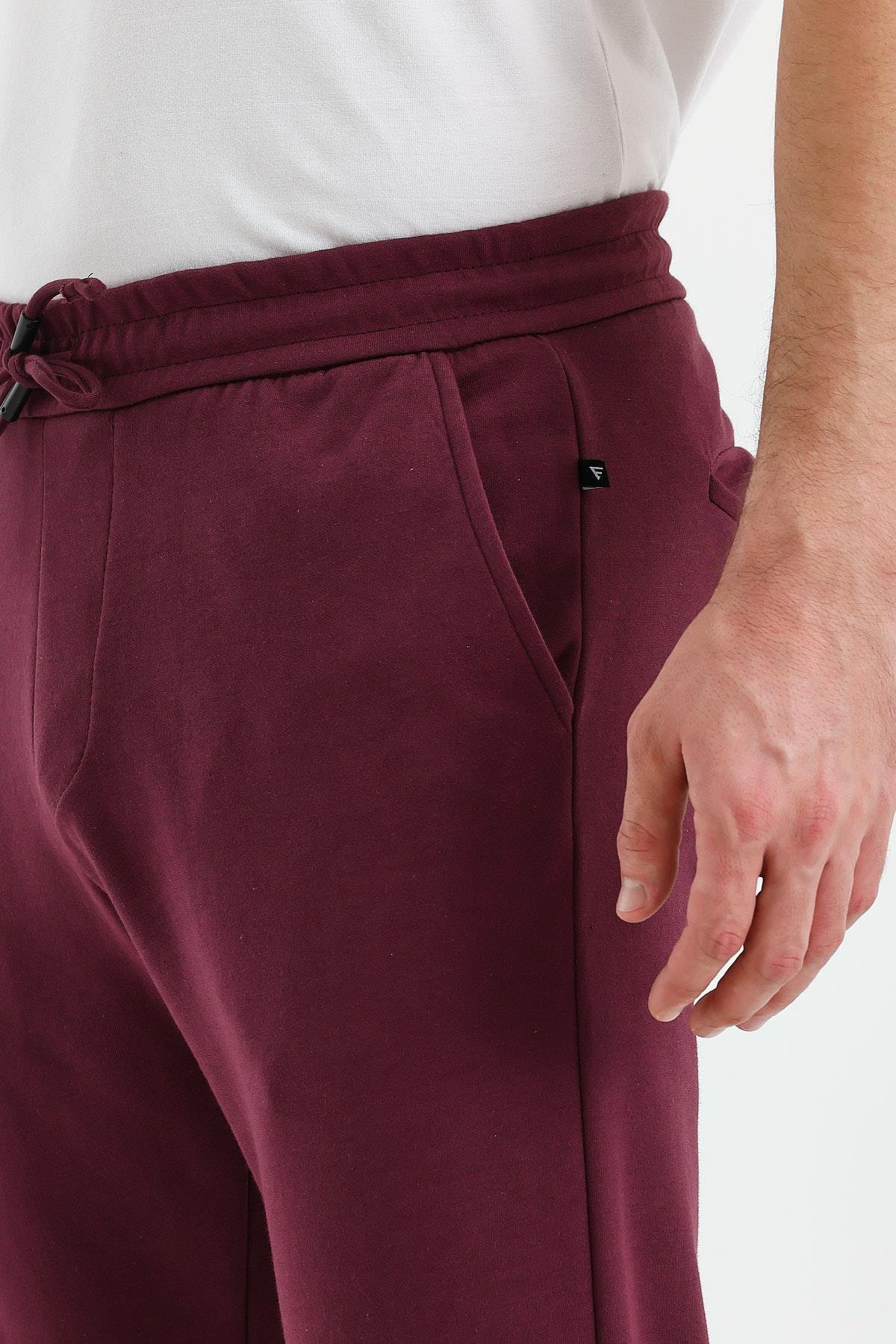 FİHA/9535-ERKEK DÜZ PAÇA JOGGER PANTOLON - MAUVE WINE