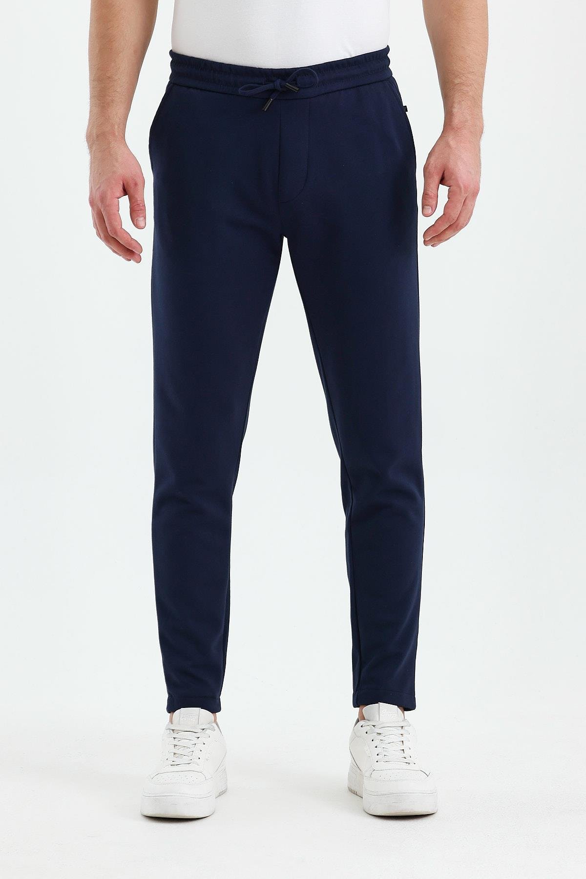 FİHA/9535-ERKEK DÜZ PAÇA JOGGER PANTOLON - LACİVERT