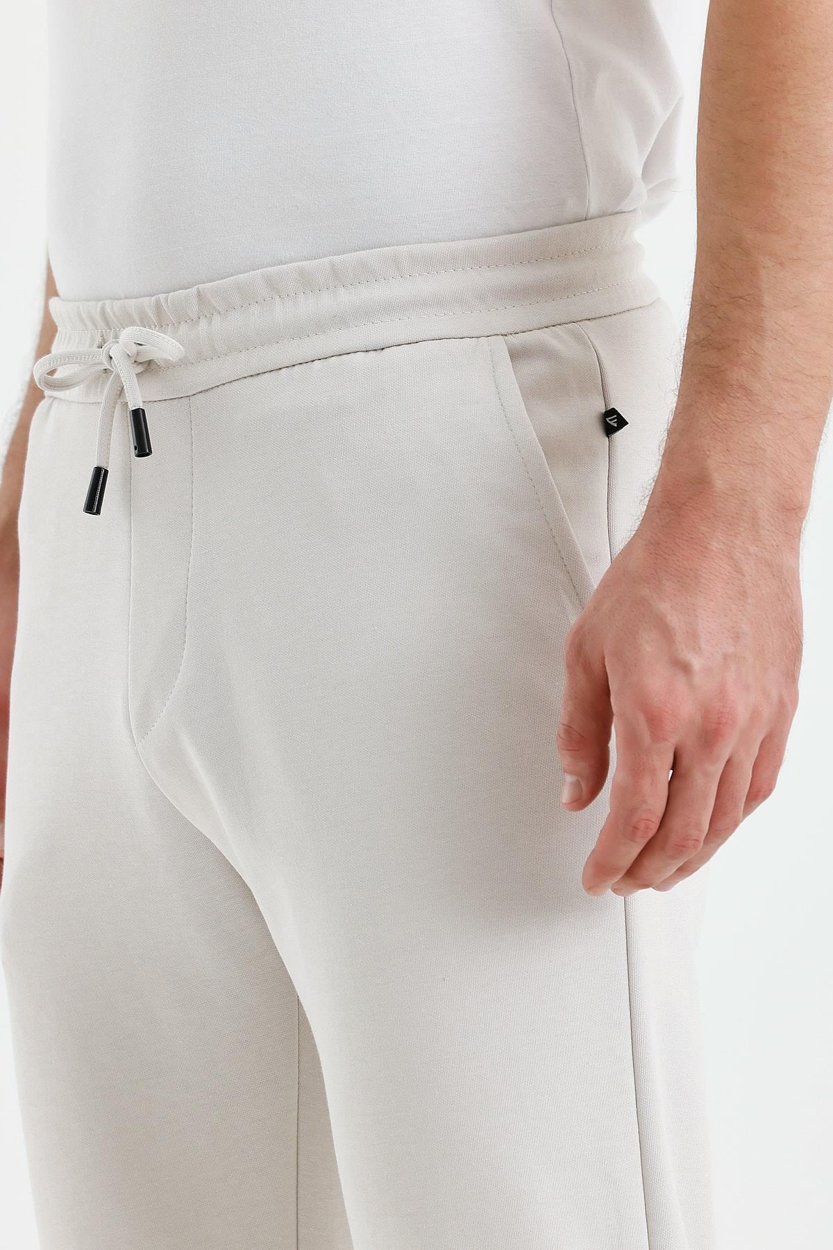 FİHA/9535-ERKEK DÜZ PAÇA JOGGER PANTOLON - TAŞ