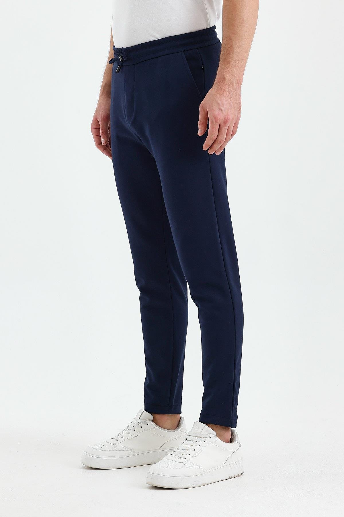 FİHA/9535-ERKEK DÜZ PAÇA JOGGER PANTOLON - LACİVERT