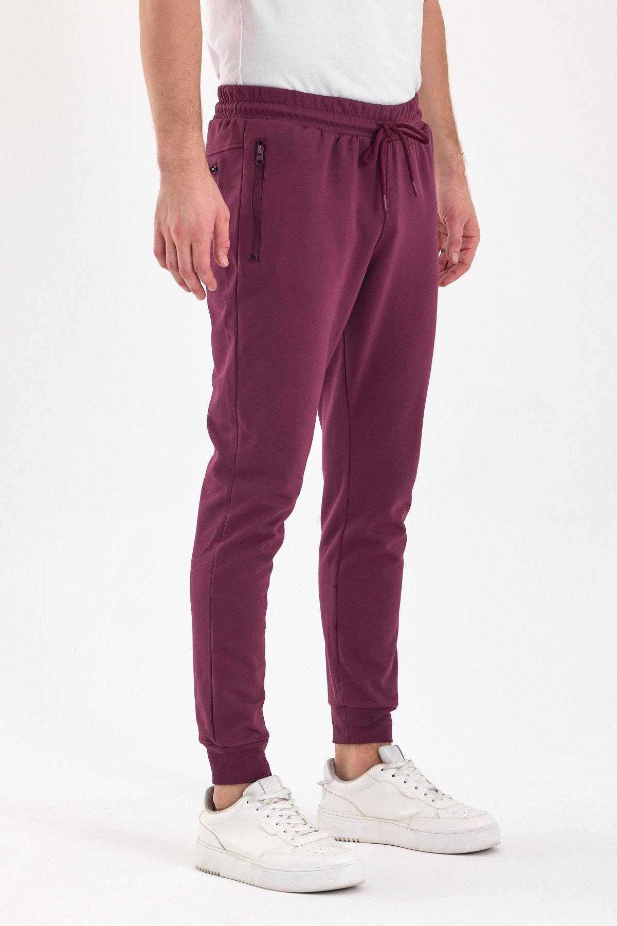 FİHA/9537-ERKEK PAÇA RİBANALI CEP FERMUARLI ALT - MAUVE WINE