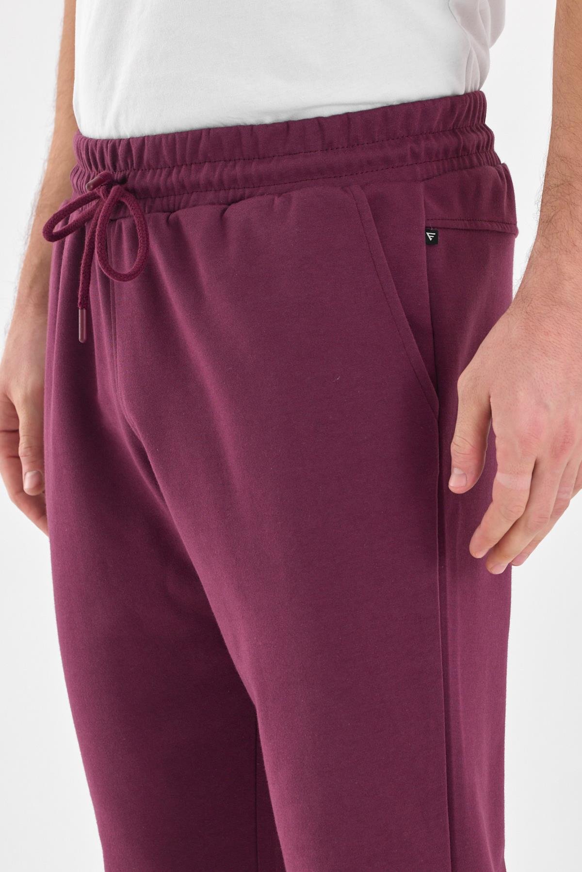 FİHA/9538-ERKEK PAÇA LASTİKLİ ESOFMAN ALT - MAUVE WINE