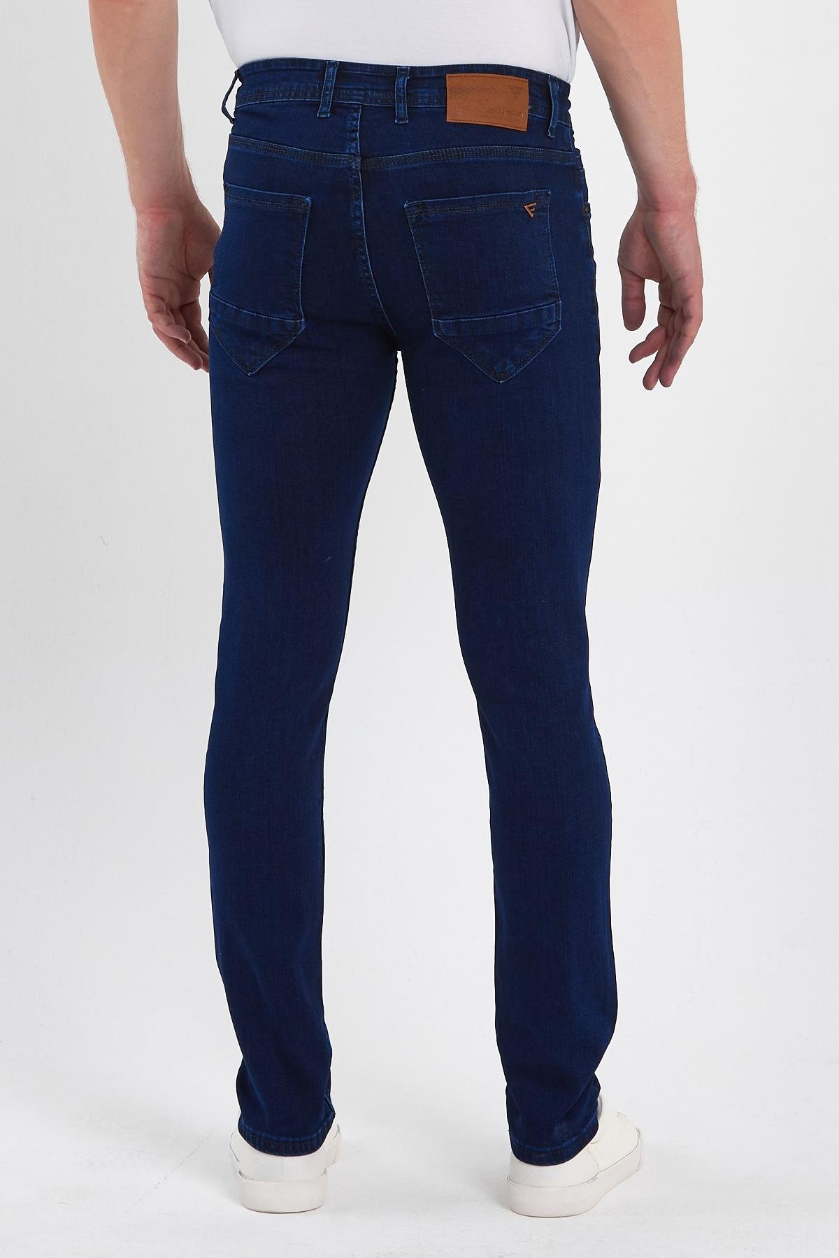 FİHA/AĞARTI-8923-ERKEK DÜZ KLASİK  JEANS - KOYU MAVİ